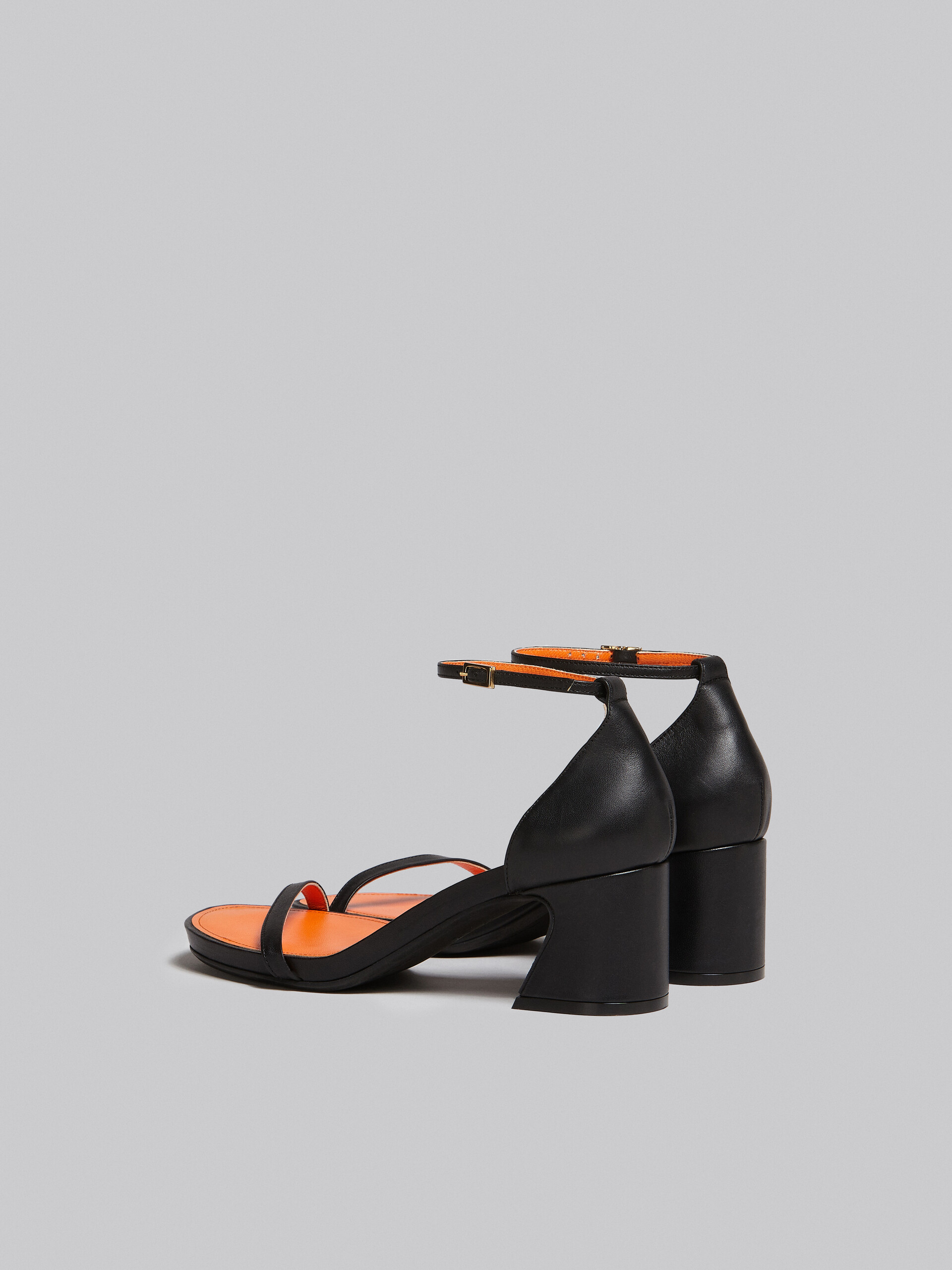 Black nappa leather sandal