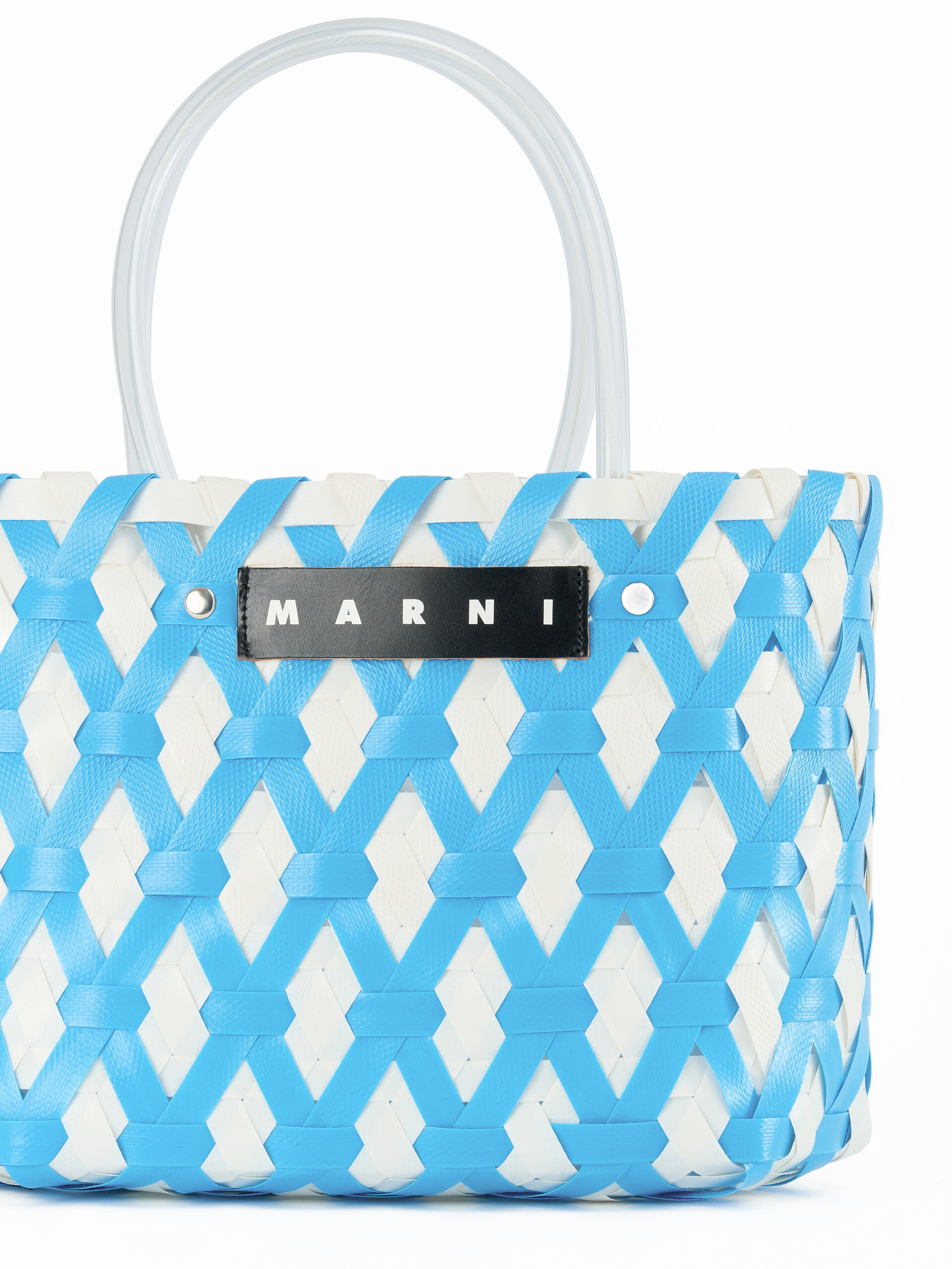 Light blue diamond MARNI MARKET tote bag - Shopping Bags - Image 4
