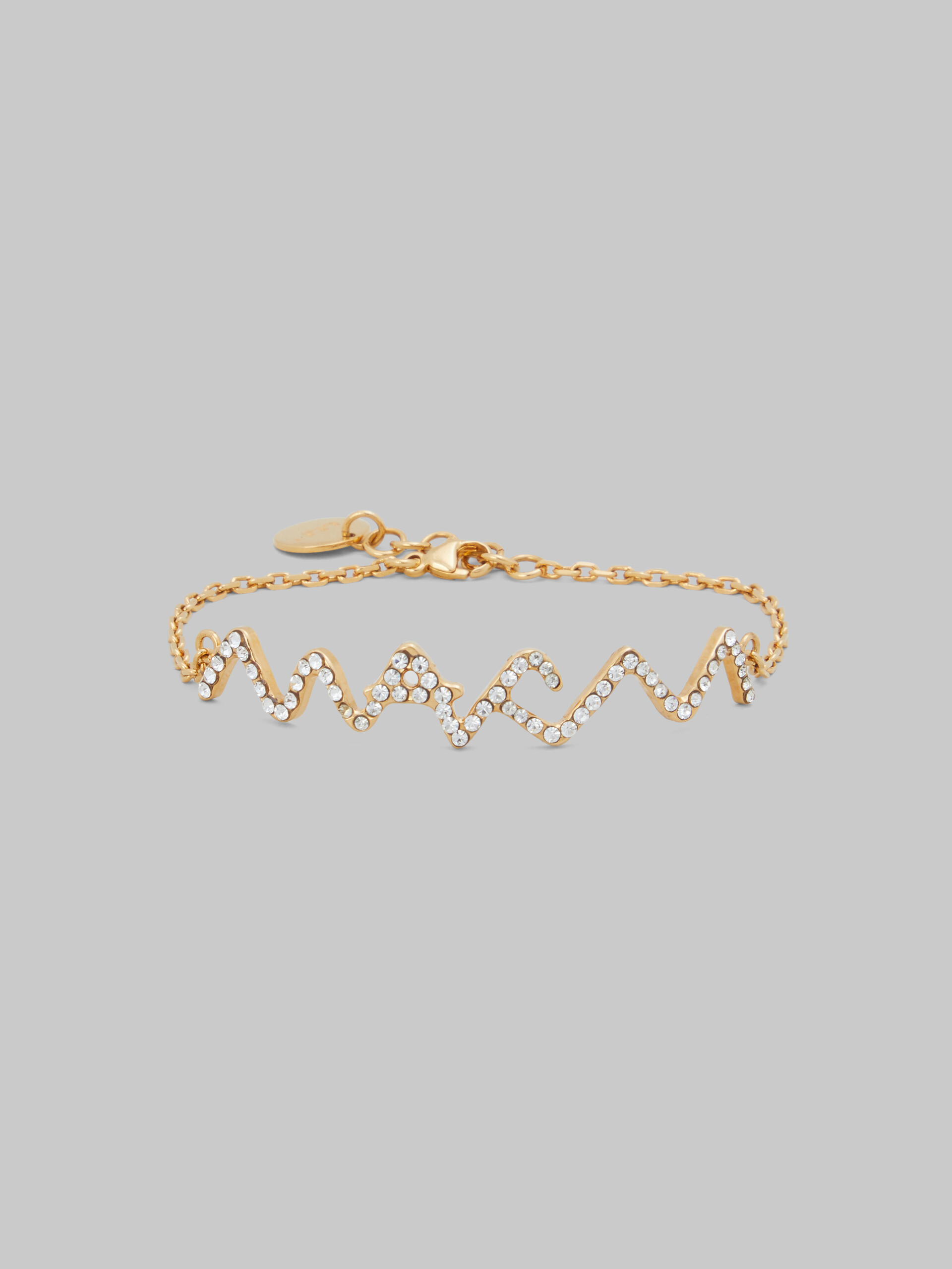 Bracciale a catena Marni Symbol con pavé di strass - Braccialetto - Image 4