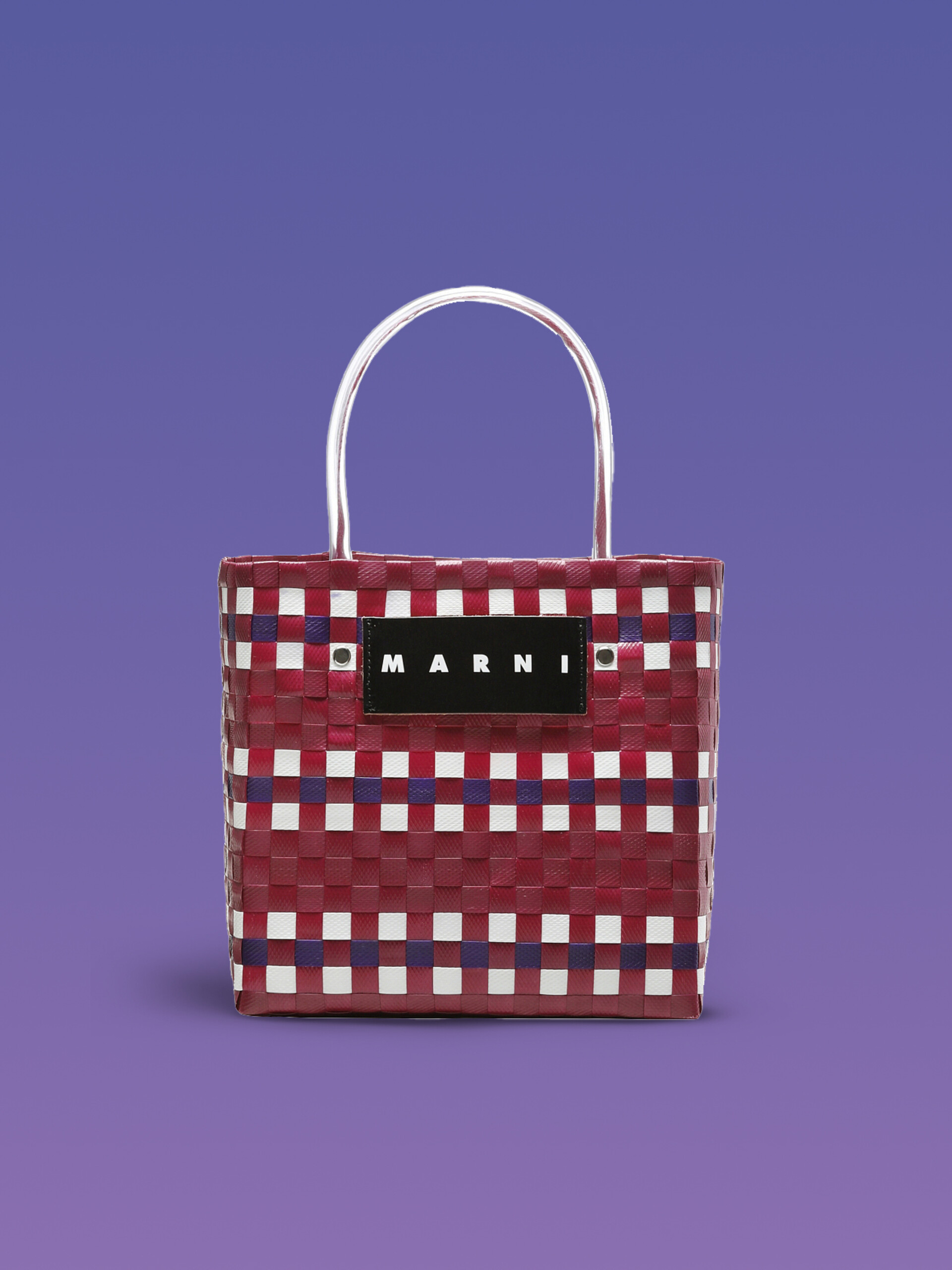 MARNI MARKET BASKET bag in pink woven material | Marni