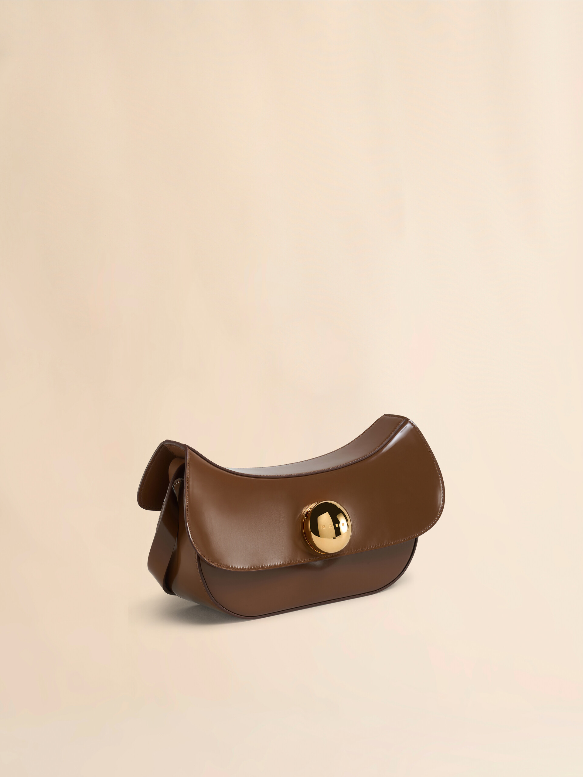 Borsa hobo Butterfly media in pelle marrone - Borse a spalla - Image 4