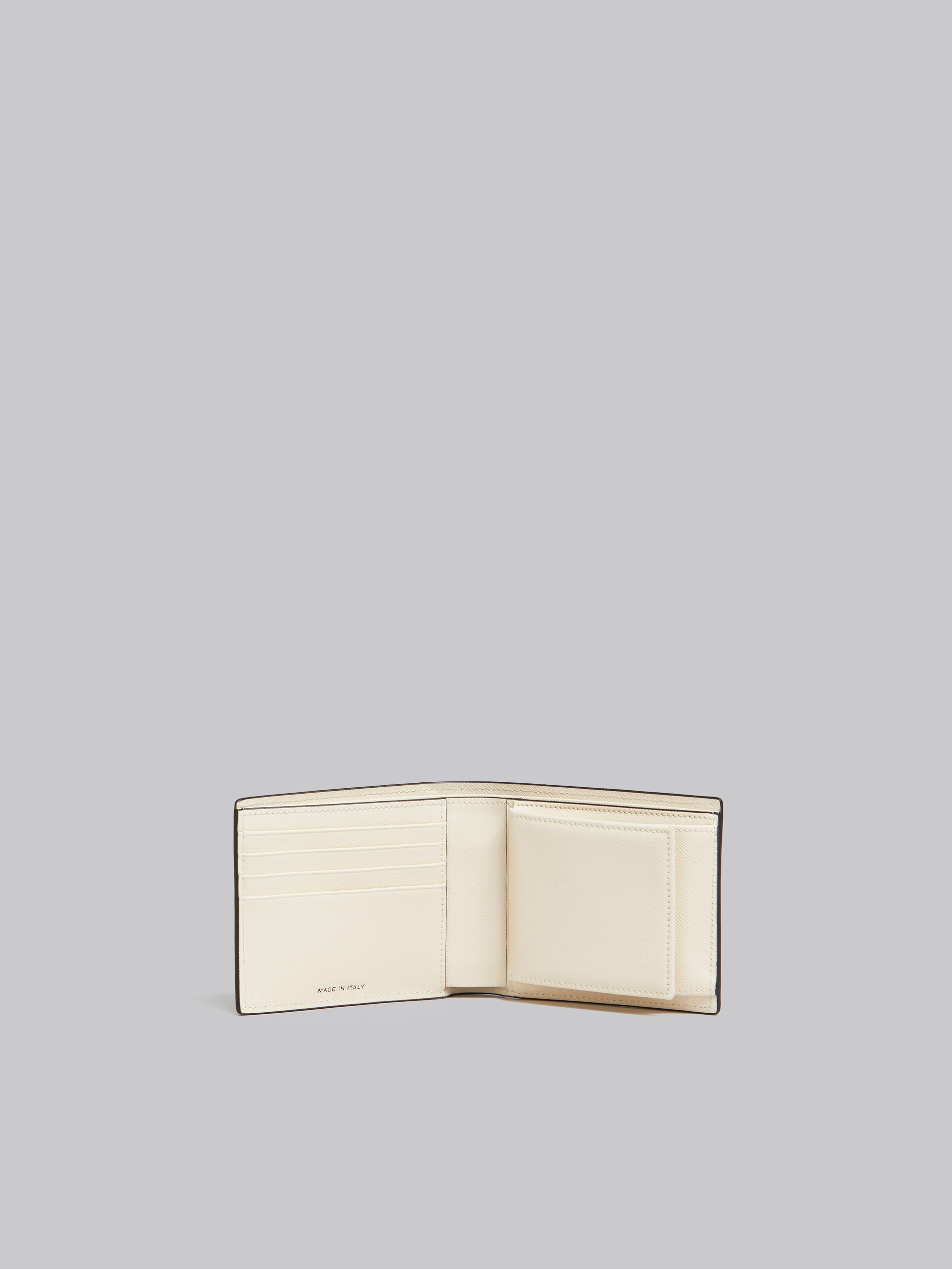 Saffiano leather bi-fold wallet