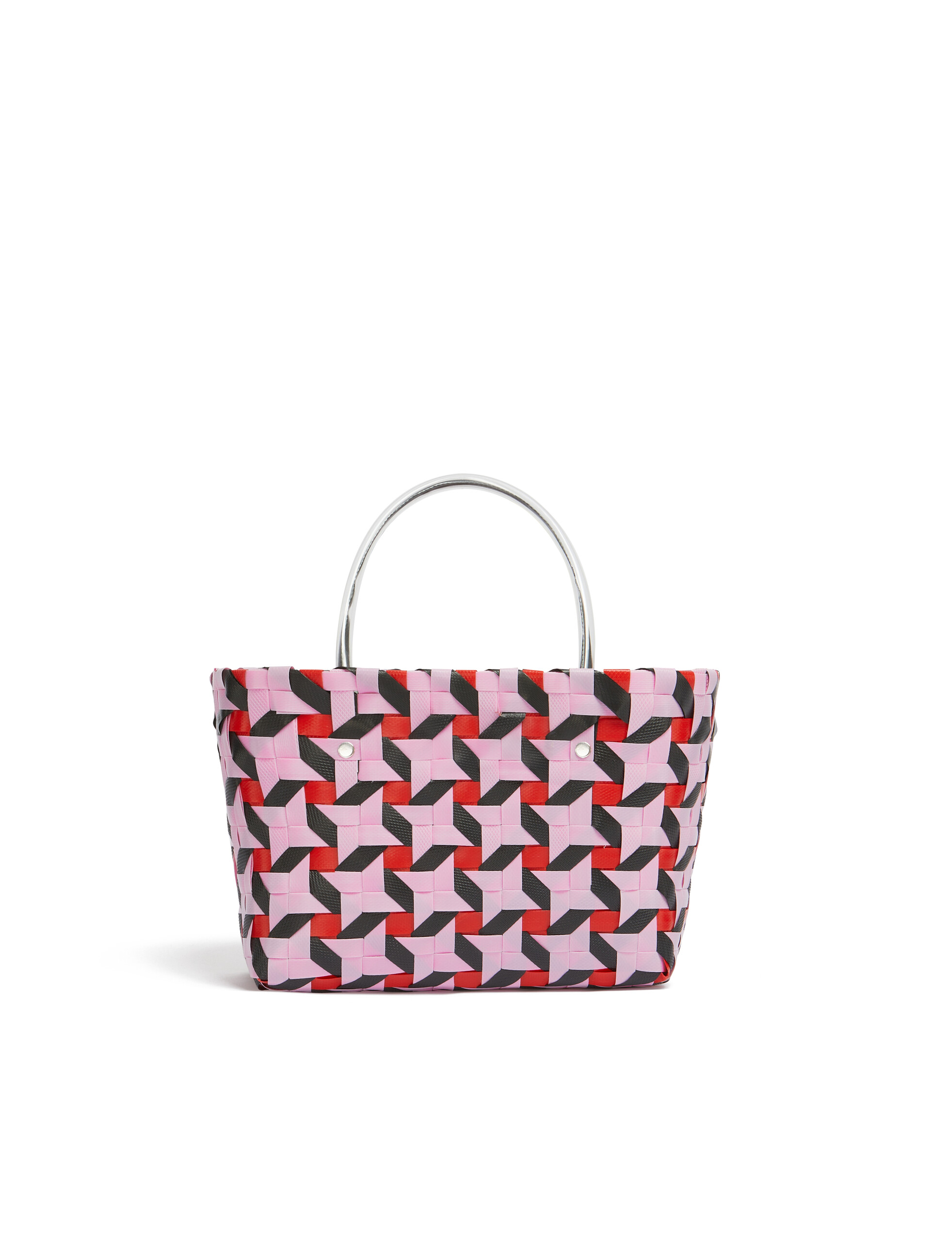 Borsa MARNI MARKET MINI BASKET in intrecciato rosa - Borse shopping - Image 3