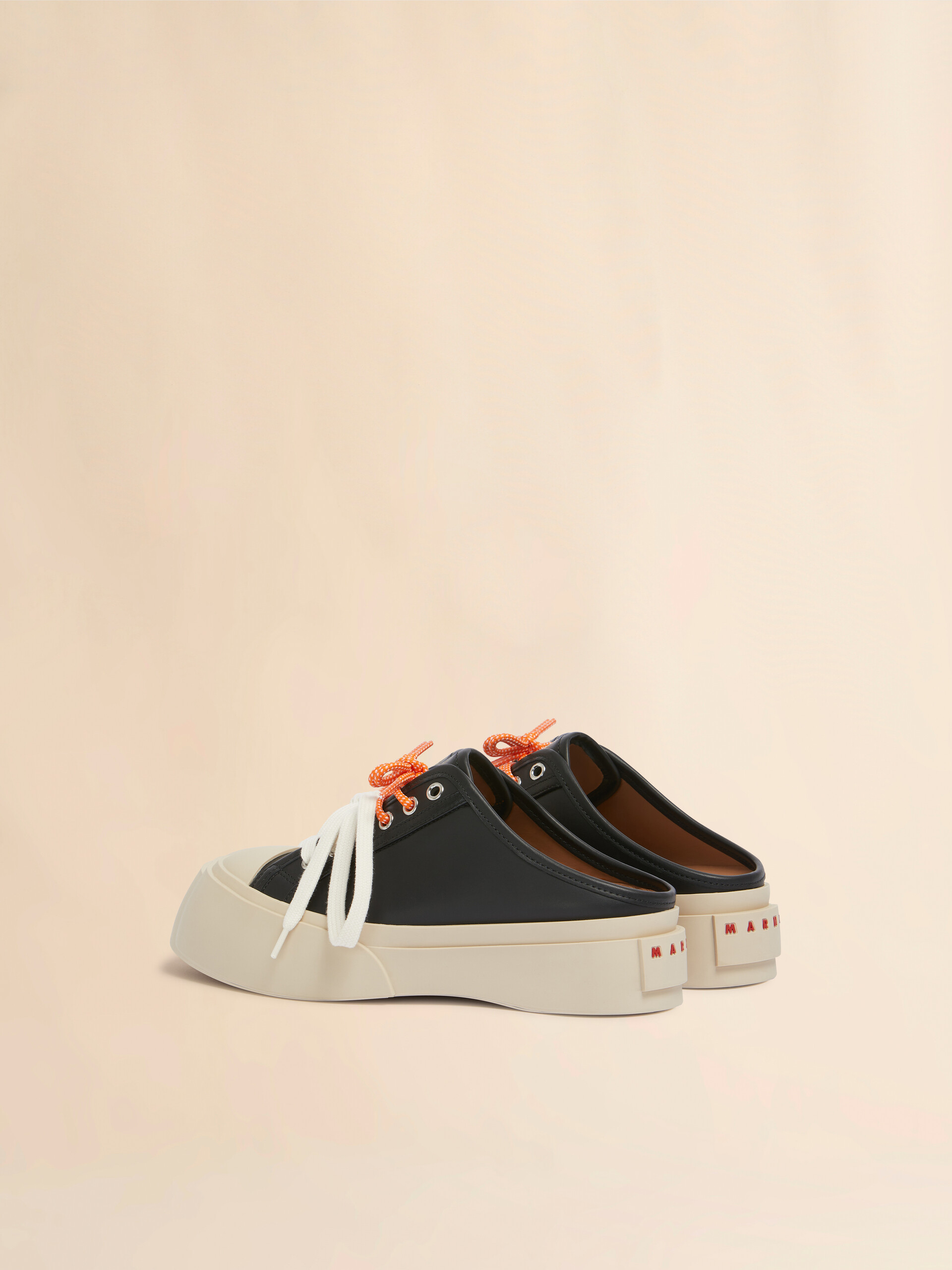 Sneaker sabot Pablo in pelle color nero - Sneakers - Image 3