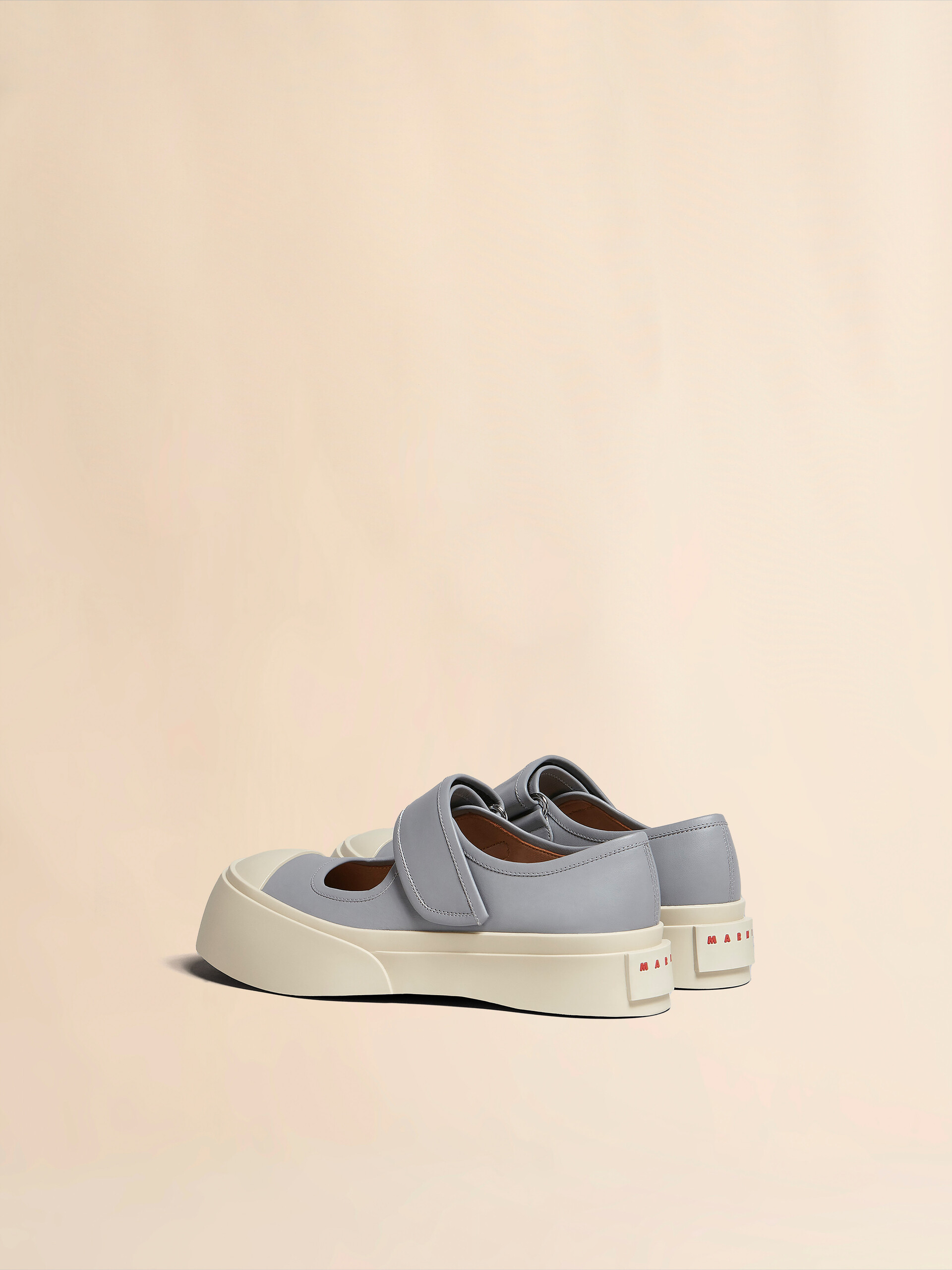 Sneaker Mary Jane in nappa azzurra - Sneakers - Image 3