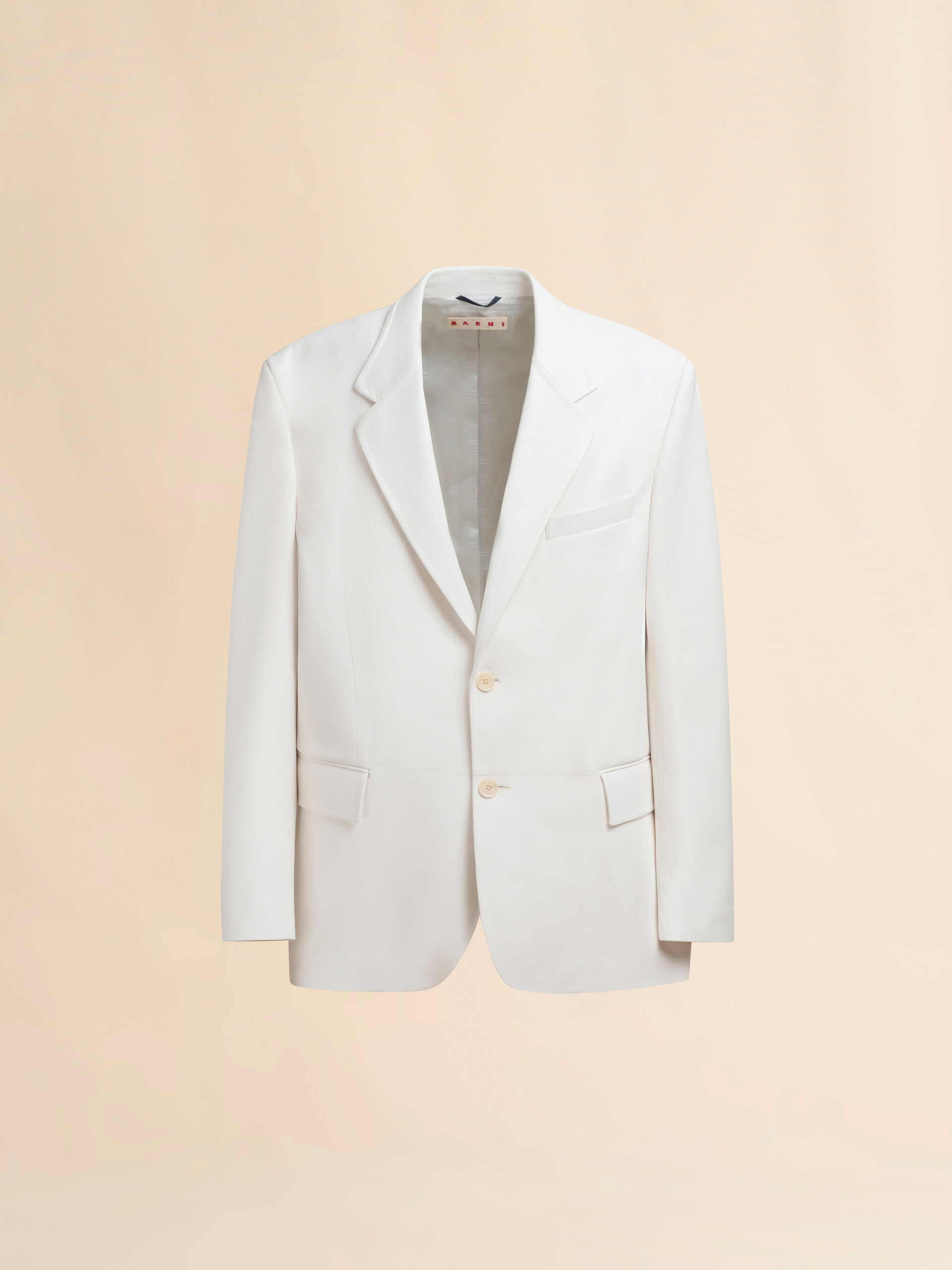 Blazer monopetto in nappa bianca - Giacche - Image 1