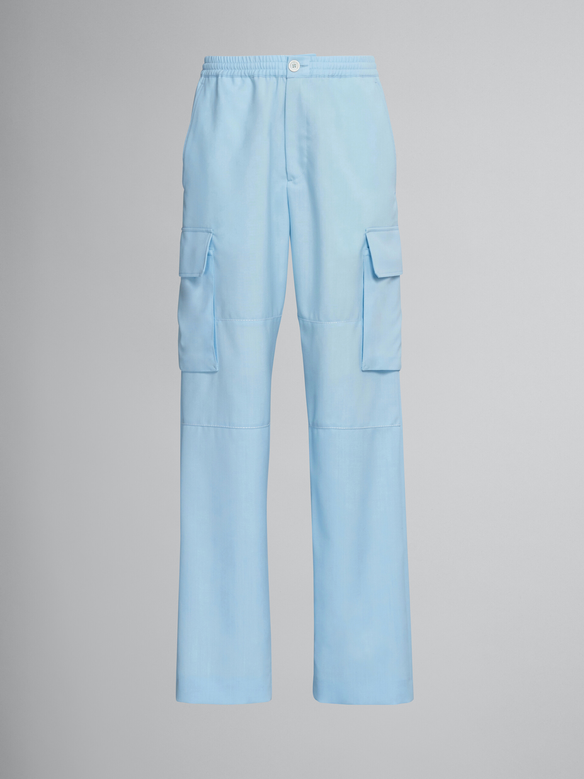 Light blue tropical cargo pants | Marni