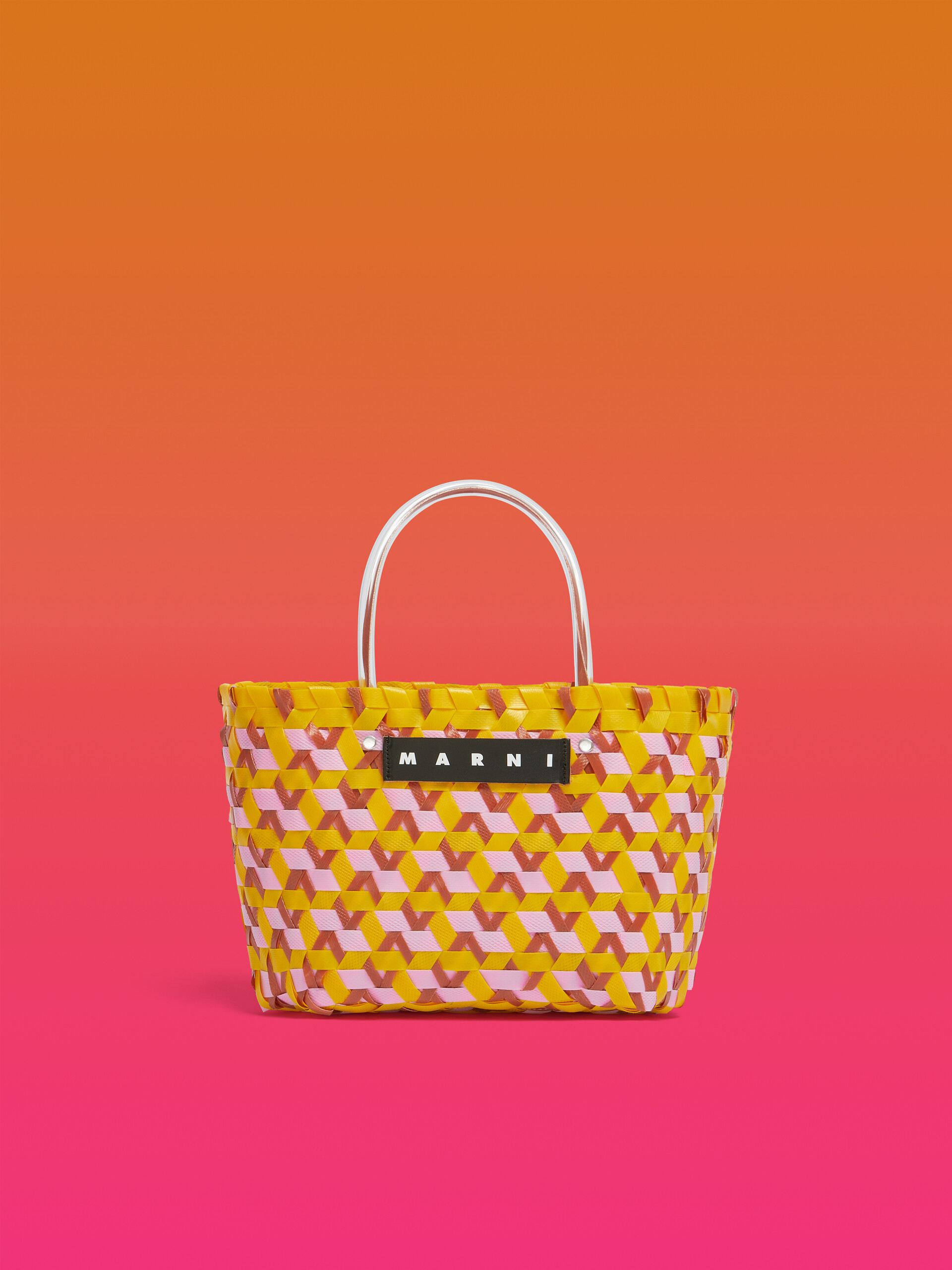 Marni logo-print tote bag - Yellow