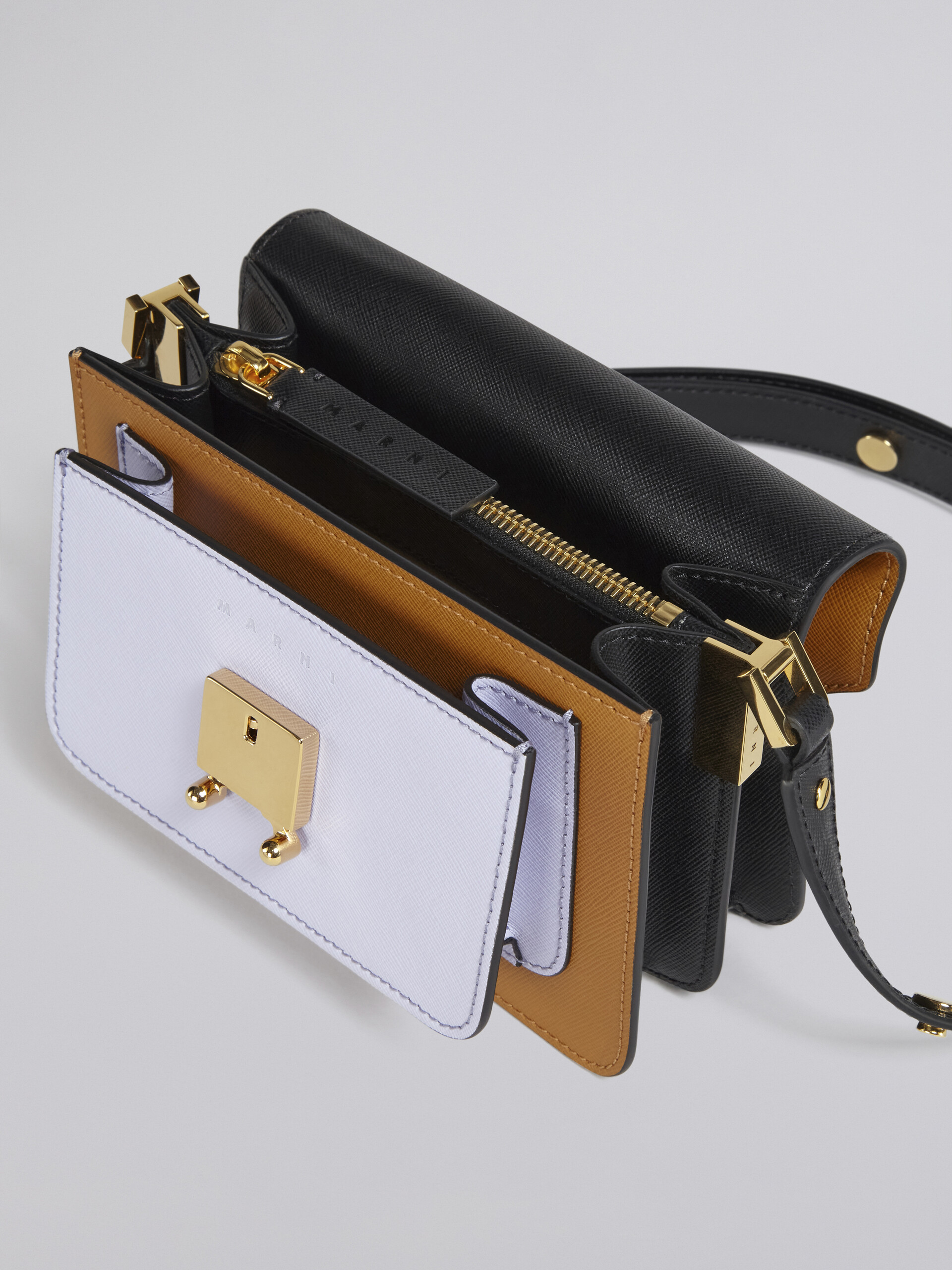 Marni Trunk Bag Medium in Light Lila Safiano Leather Curated at Jake and  Jones