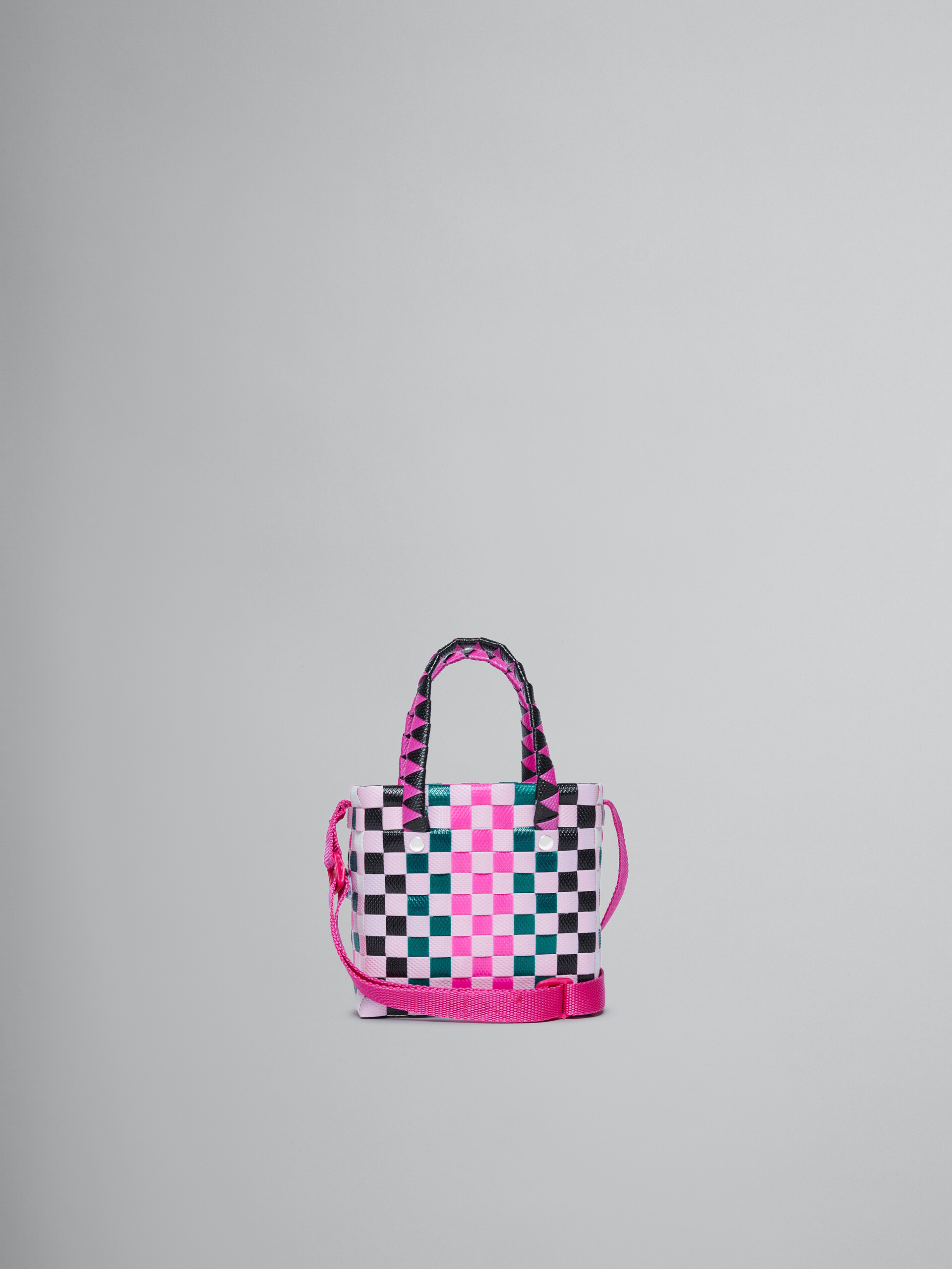 Borsa micro basket ad intreccio multicolor - Borse - Image 2