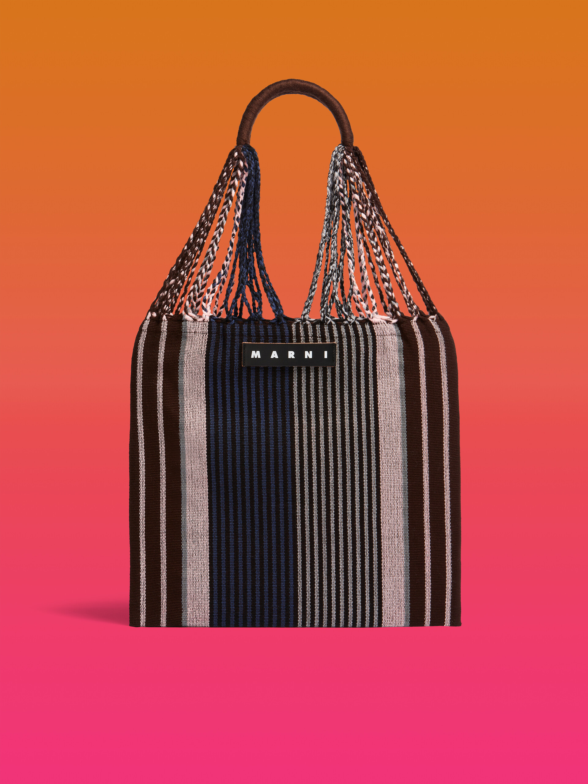 MARNI MARKET shopping bag in polyester with hammock-like handle