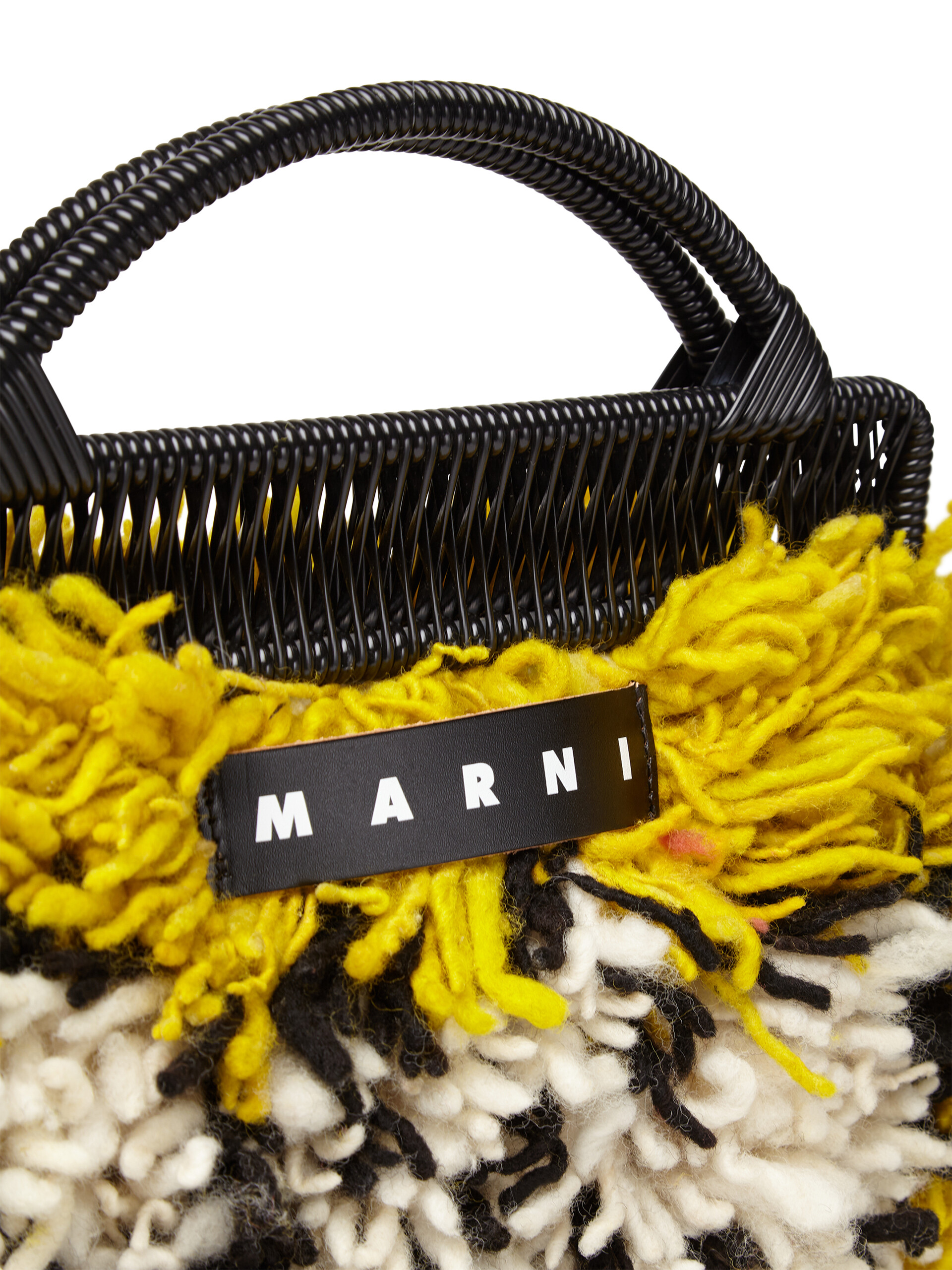 付属品→保存袋マルニ MARNI MARKET ロングウールフレームバッグ - バッグ