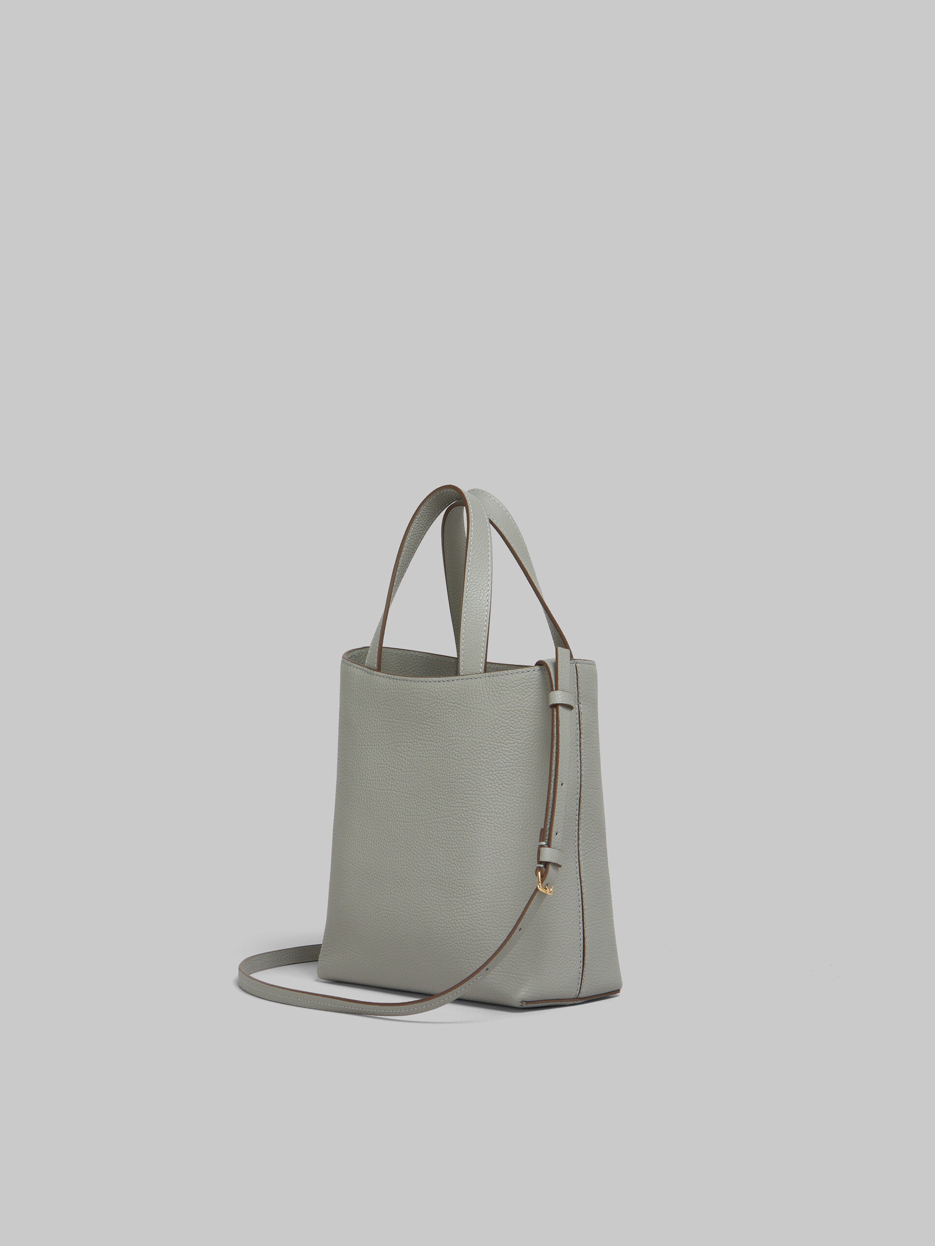 Borsa Trunkaroo Embossed piccola in pelle grigia - Borse shopping - Image 3