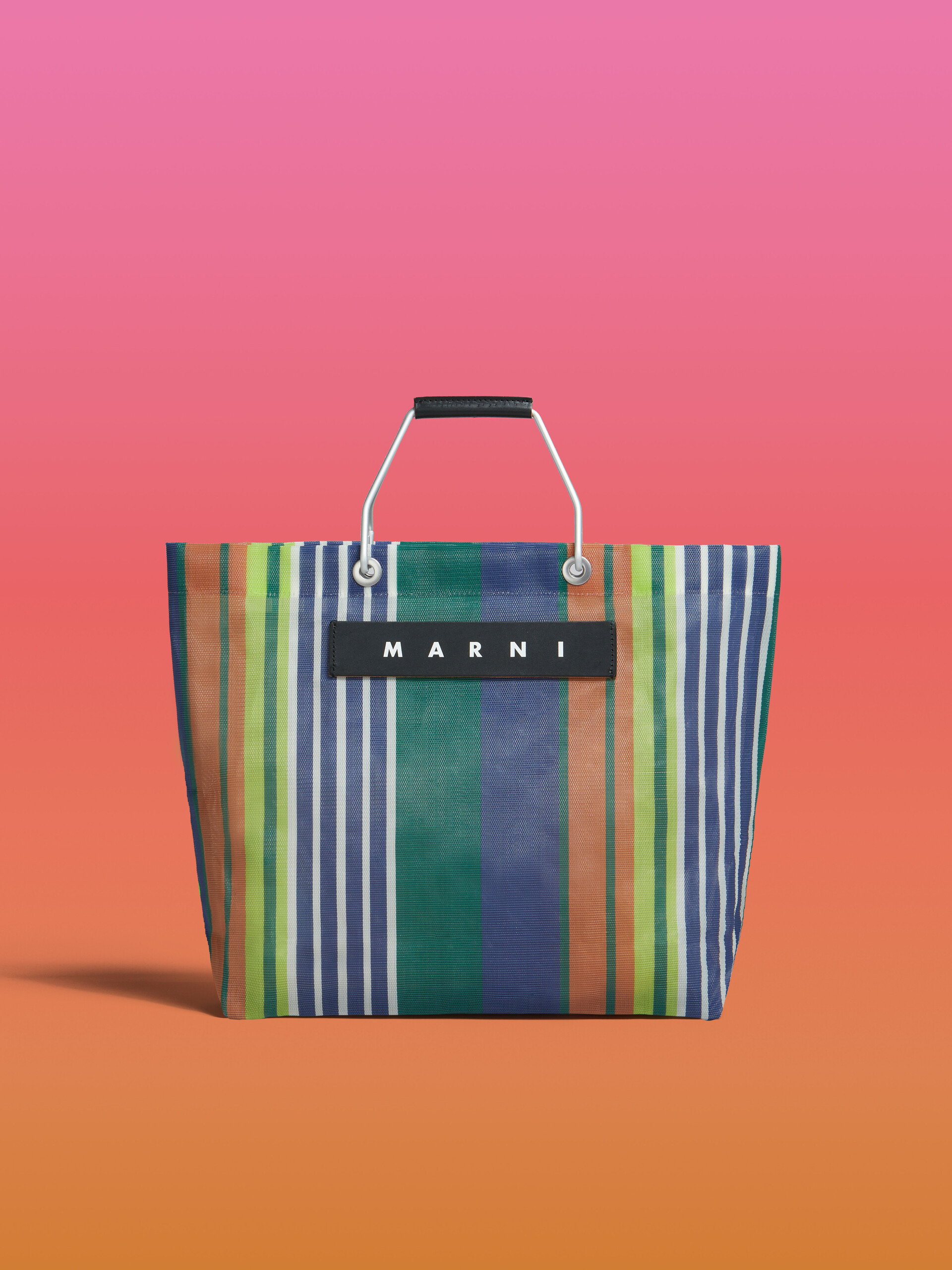 グリーンブルー MARNI MARKET STRIPE BAG | Marni