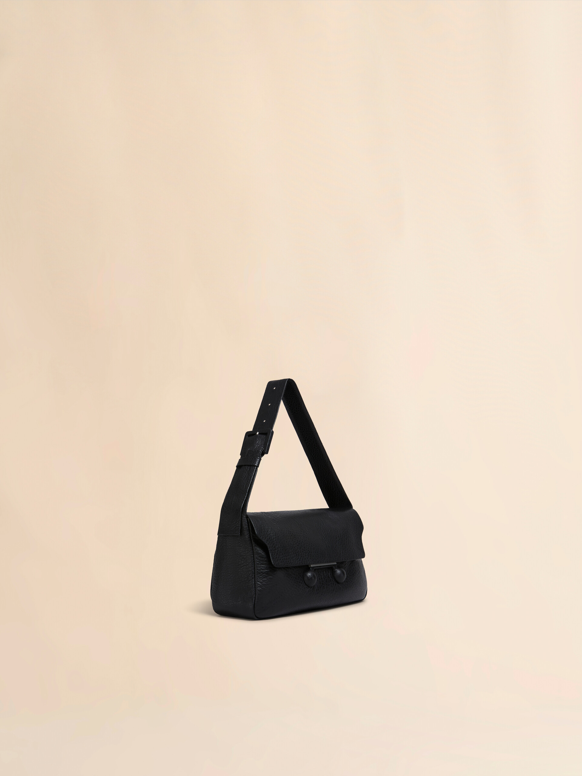 Borsa a spalla Trunkaroo Soft extra large in nappa nera - Borse a spalla - Image 5