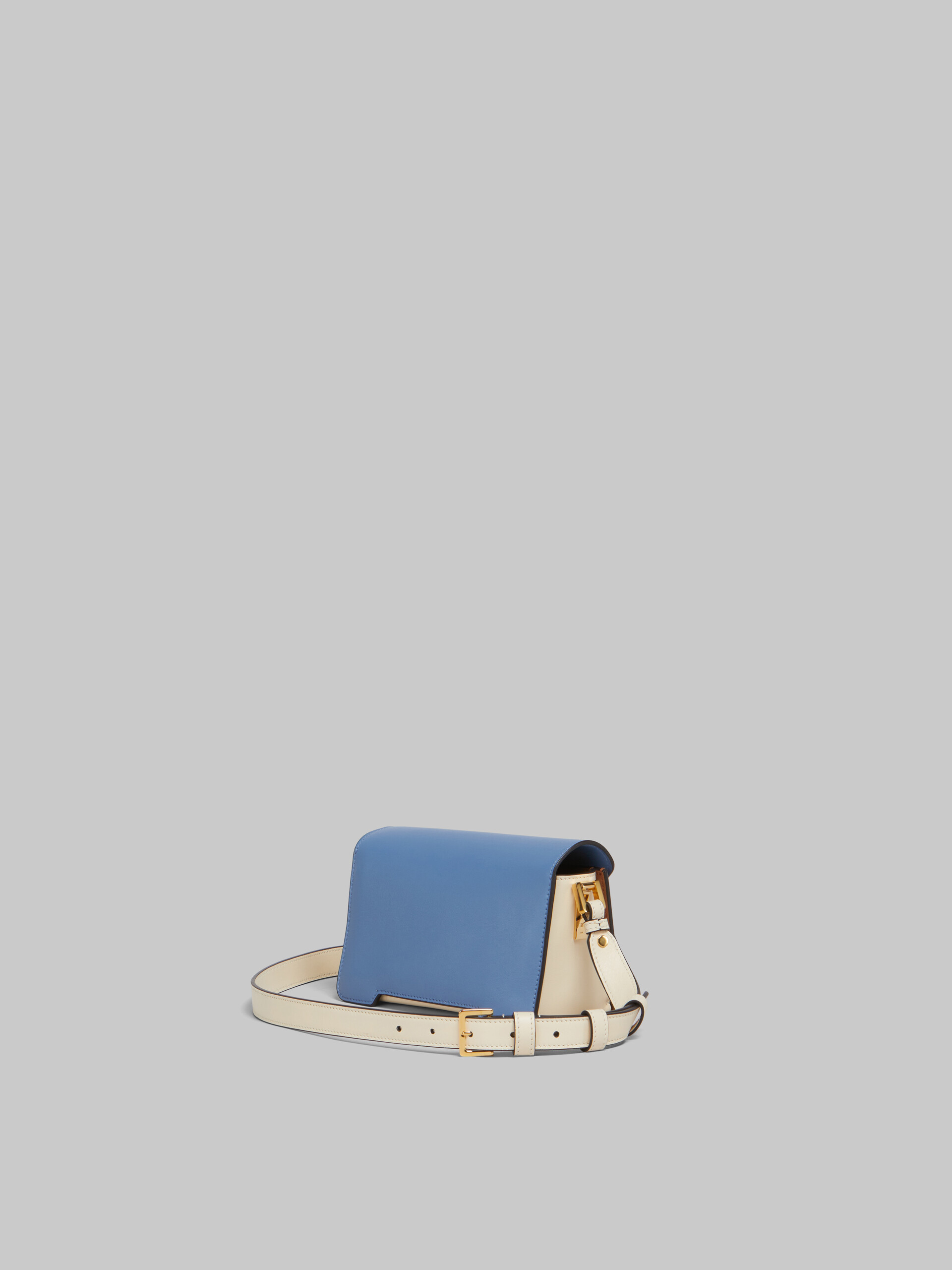 Borsa a spalla Trunkaroo Mini in pelle blu, beige e azzurra - Borse a spalla - Image 3