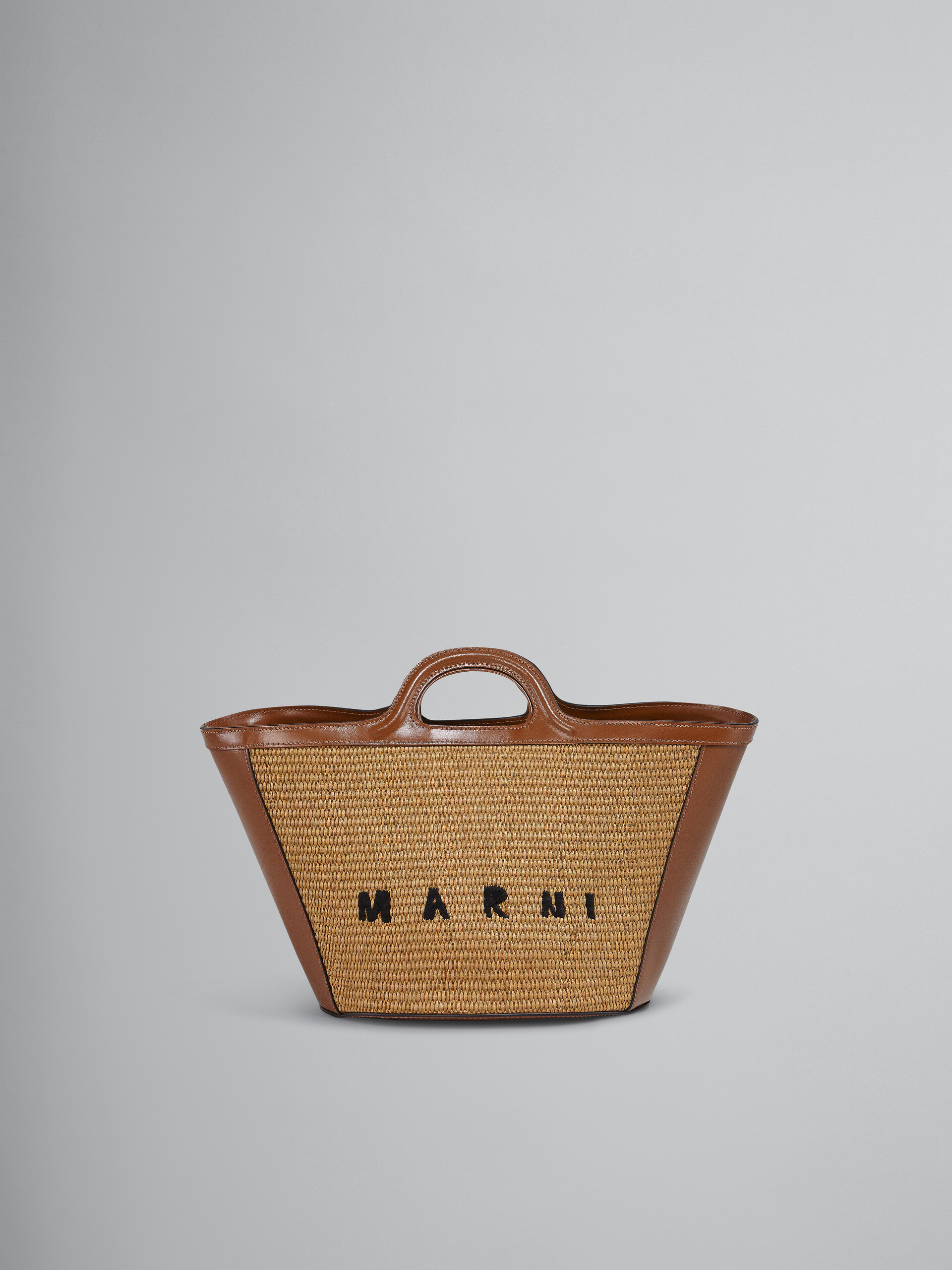 ding Vernederen schaak Tropicalia Small Bag in brown leather and raffia | Marni