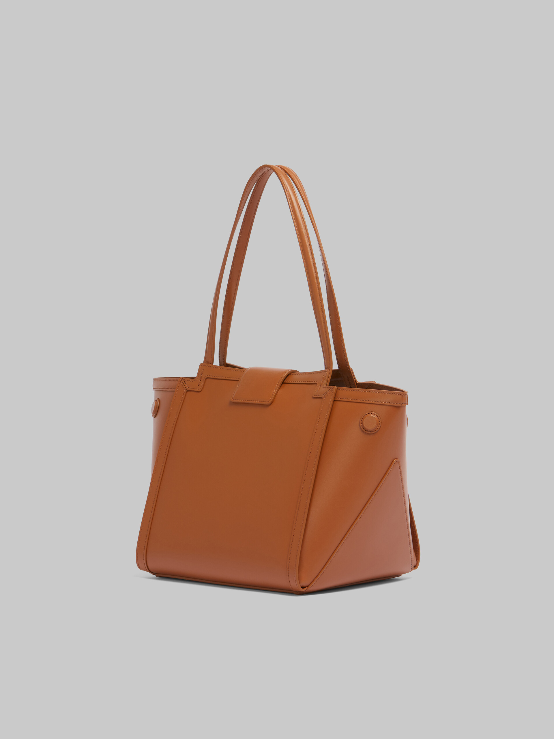 Borsa Riviera Mini in pelle marrone chiaro - Borse a mano - Image 2