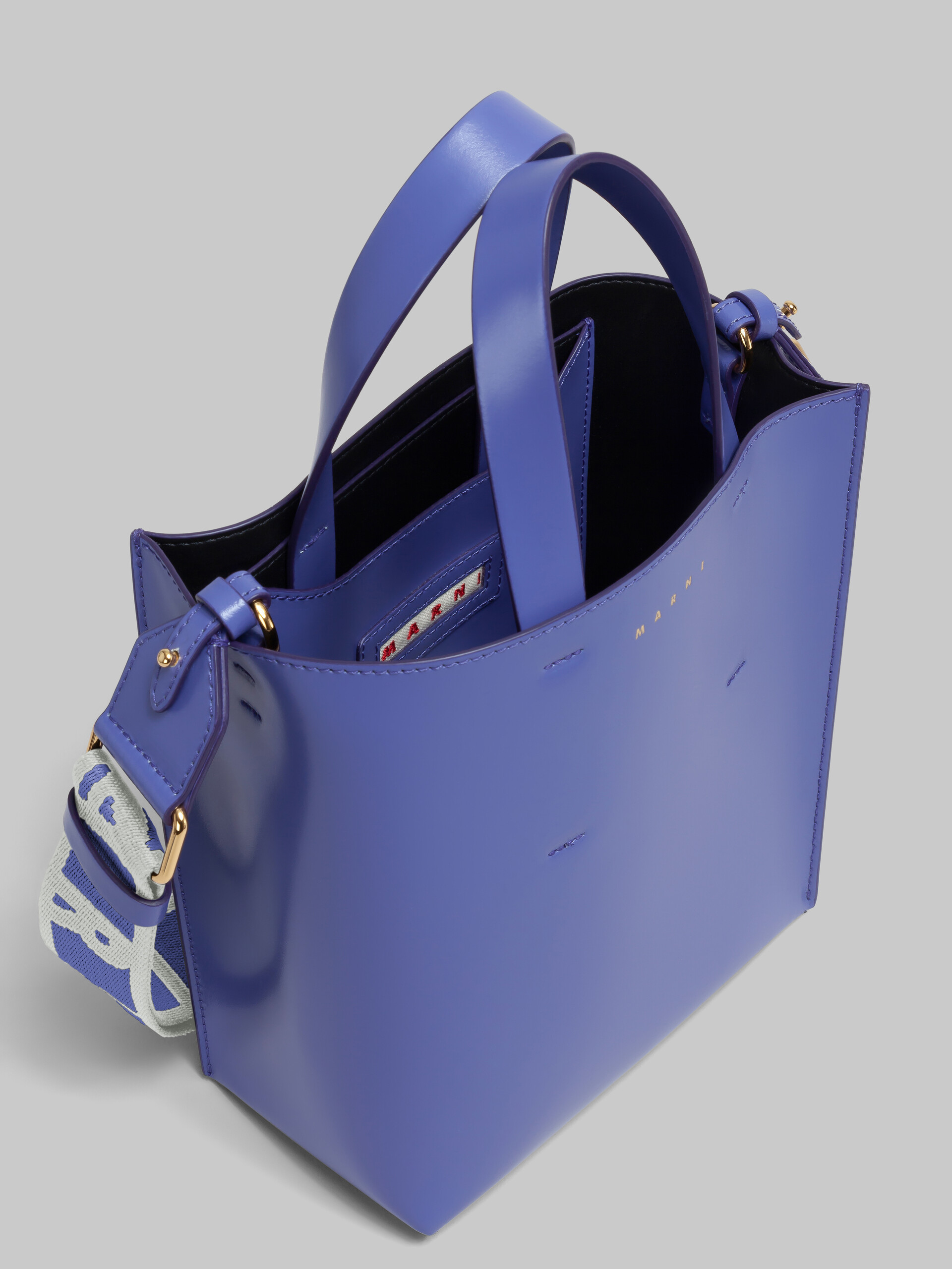 Museo Bag Mini in pelle azzurra - Borse shopping - Image 4