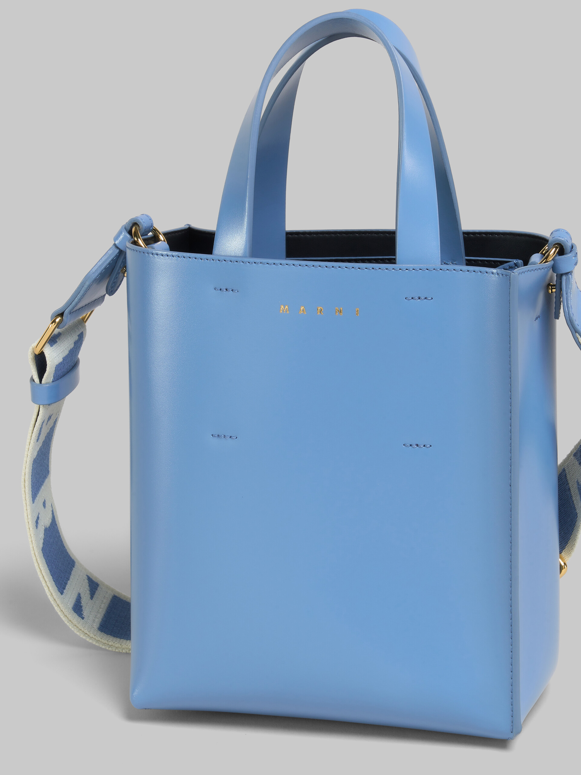 Museo Bag Mini in pelle azzurra - Borse shopping - Image 5