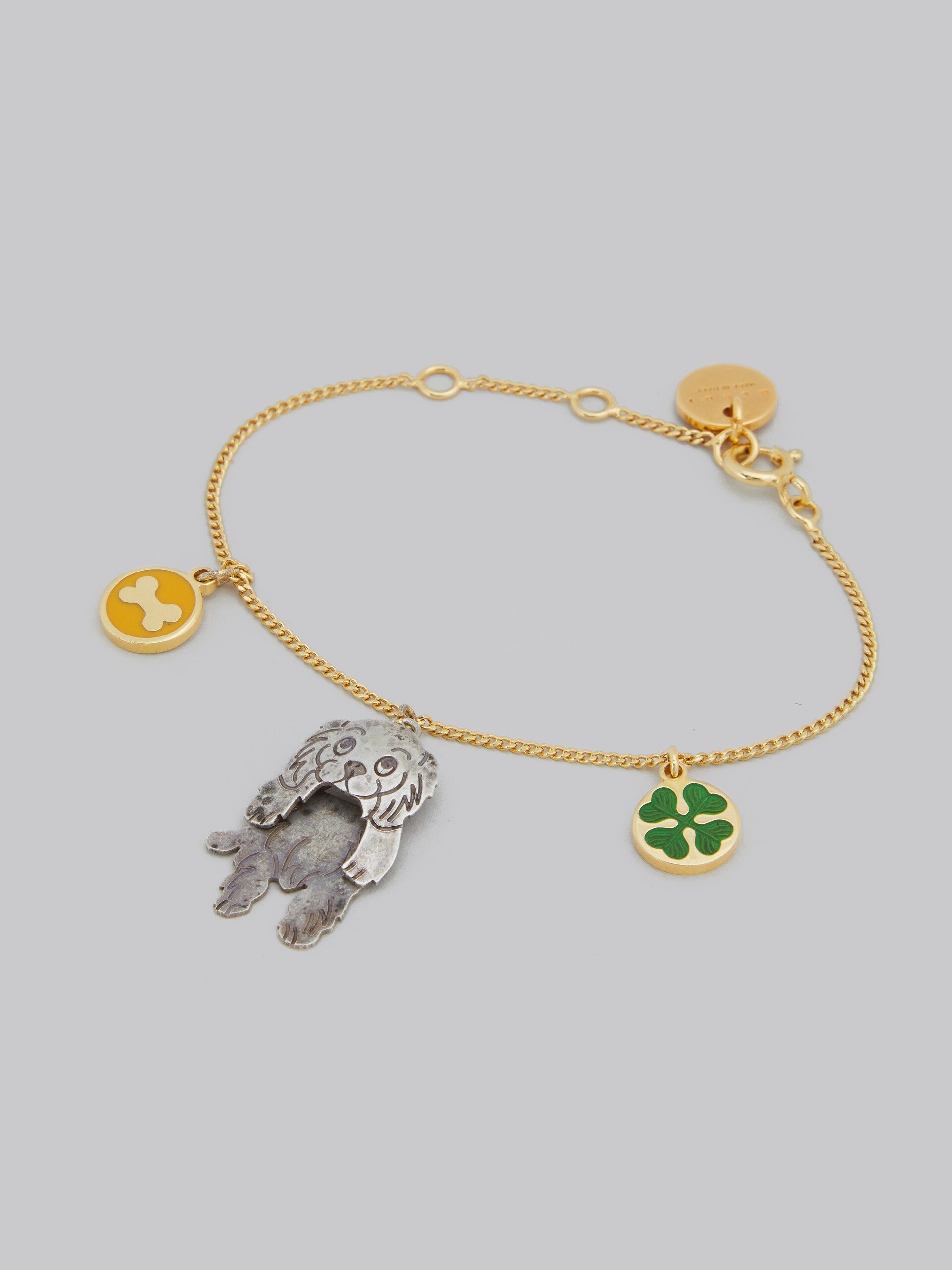 Dog and four-leaf clover charm bracelet | Marni