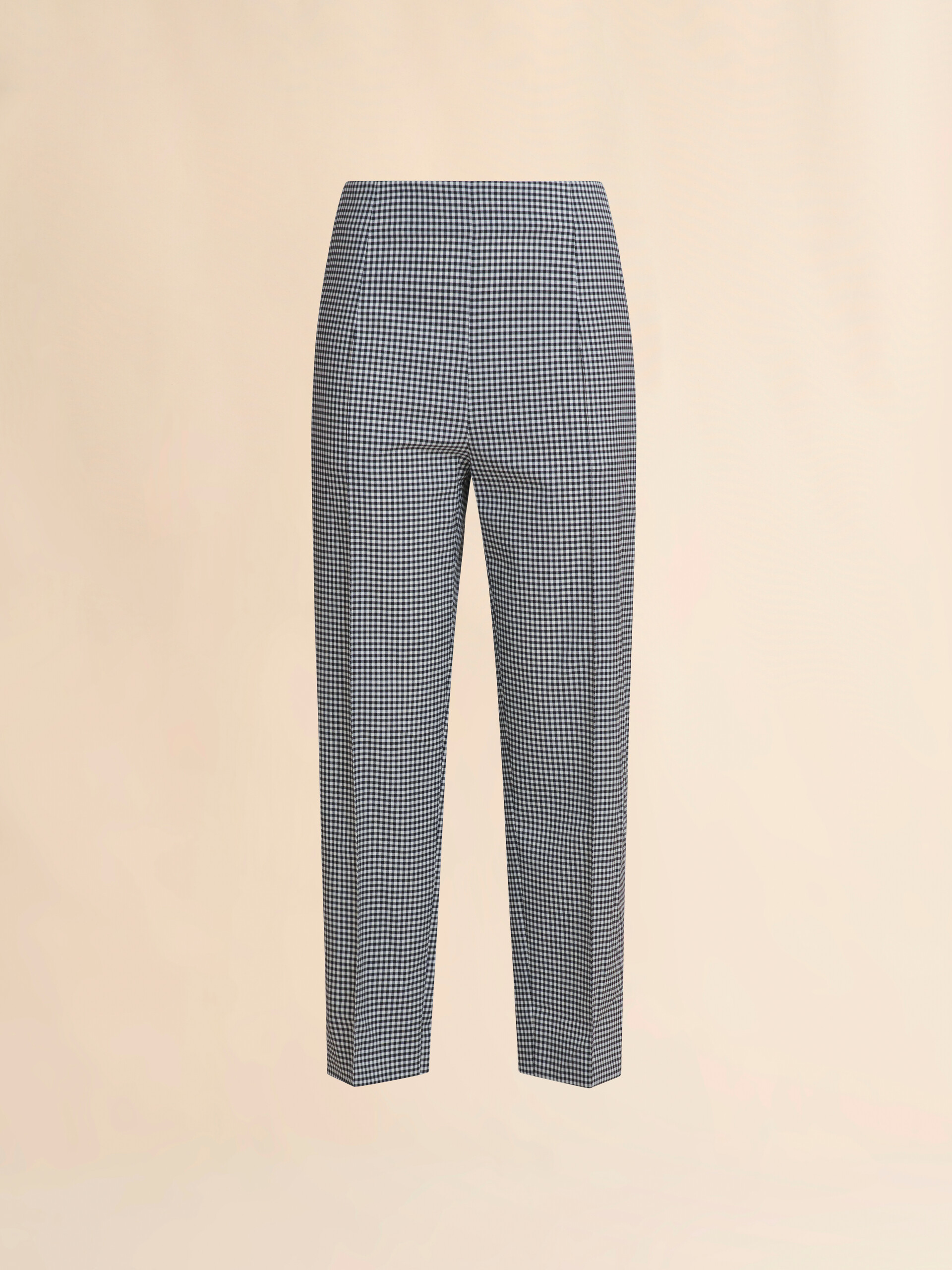 Pantaloni in mista lana a quadretti bianchi e neri - Pantaloni - Image 1