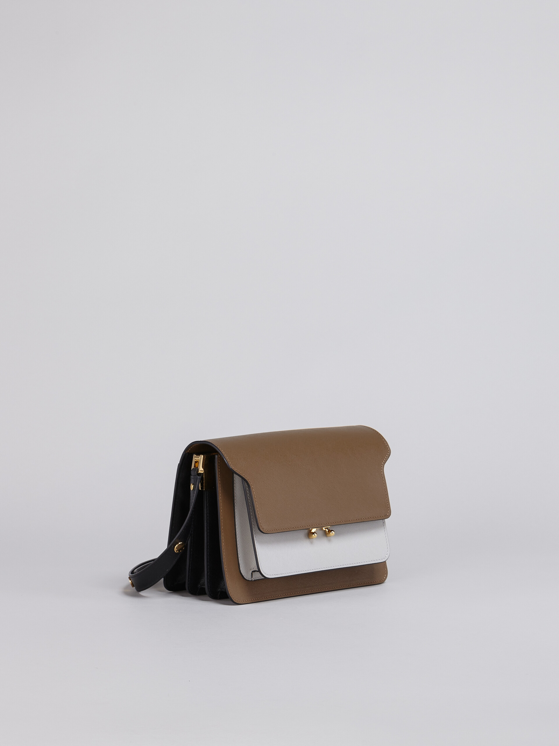 Marni Trunk Mini Leather Cross-body Bag - Beige