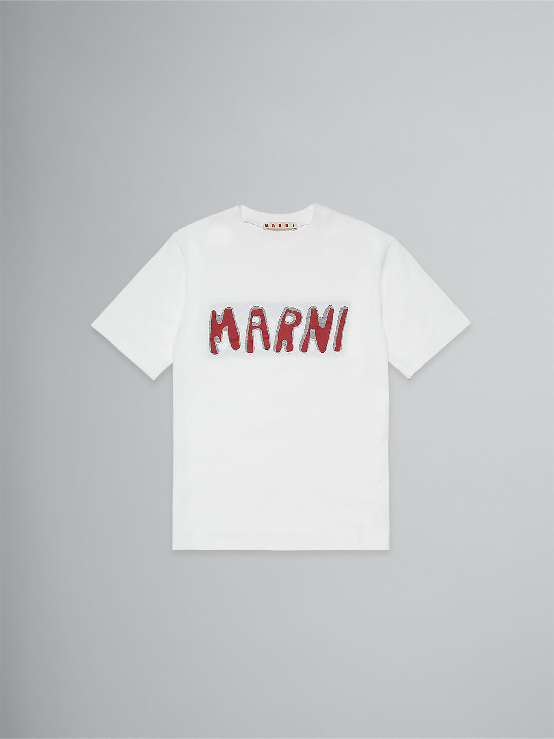 【新作】MARNI シルバーロゴTシャツ　ホワイト　14レディース
