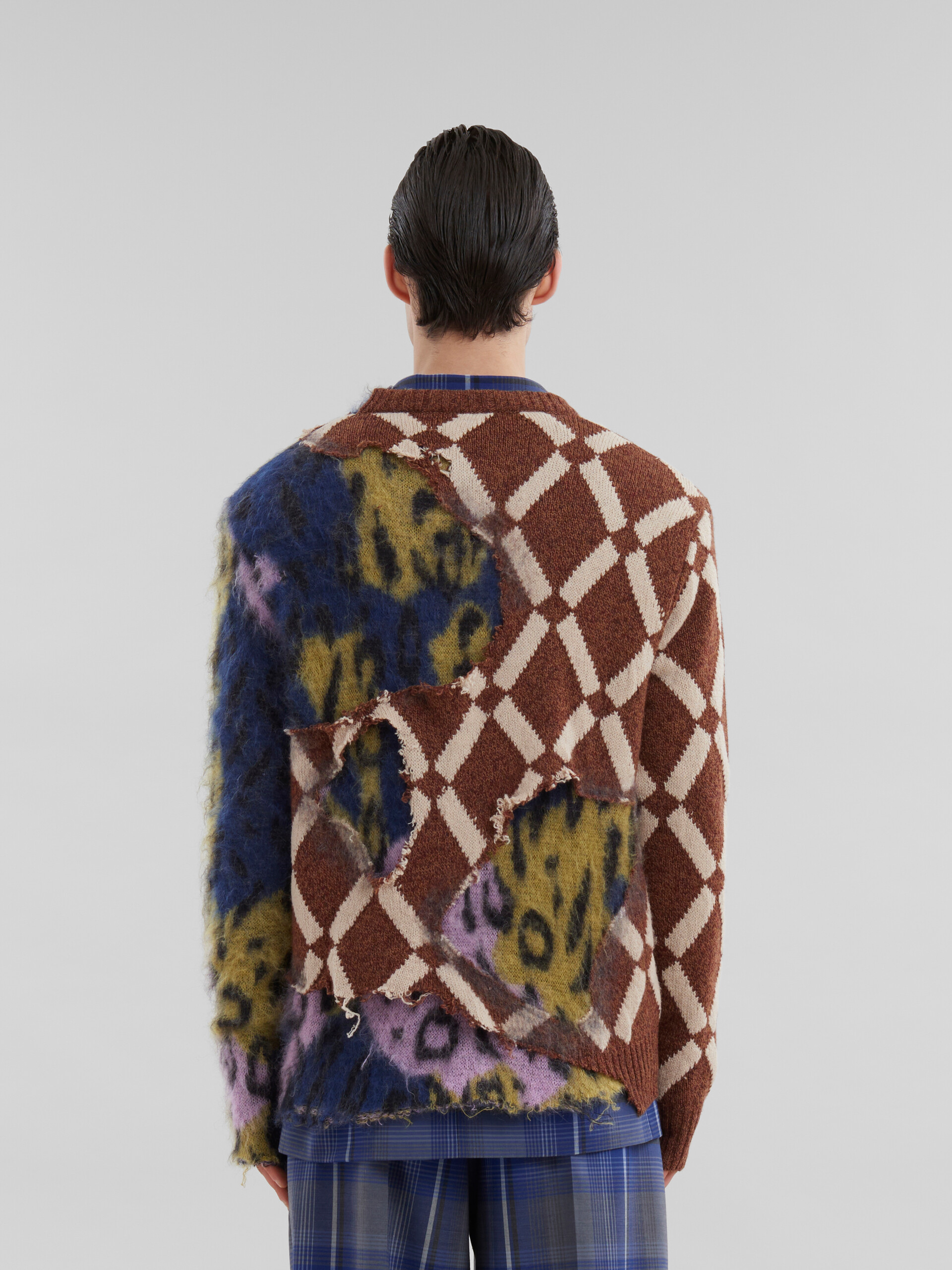 Maglione due-in-uno in lana-mohair con rombi multicolore - Pullover - Image 3