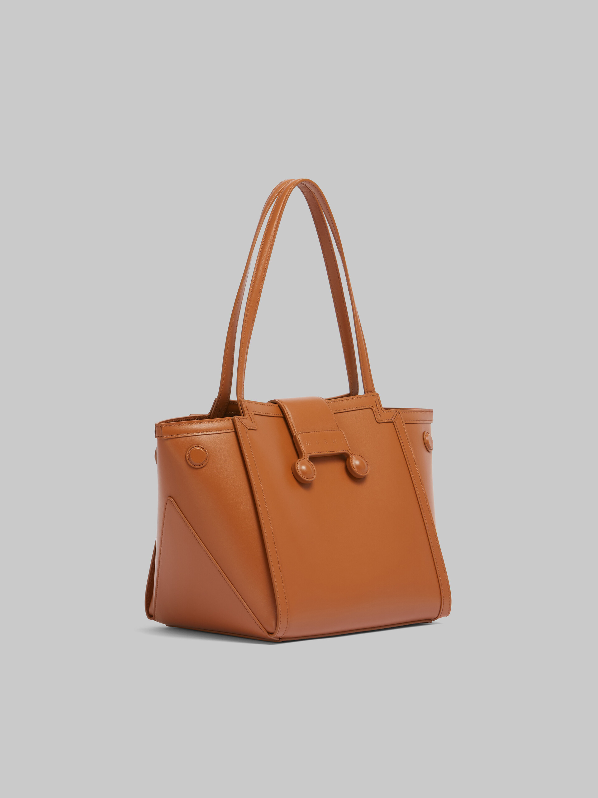 Borsa Riviera Mini in pelle marrone chiaro - Borse a mano - Image 5