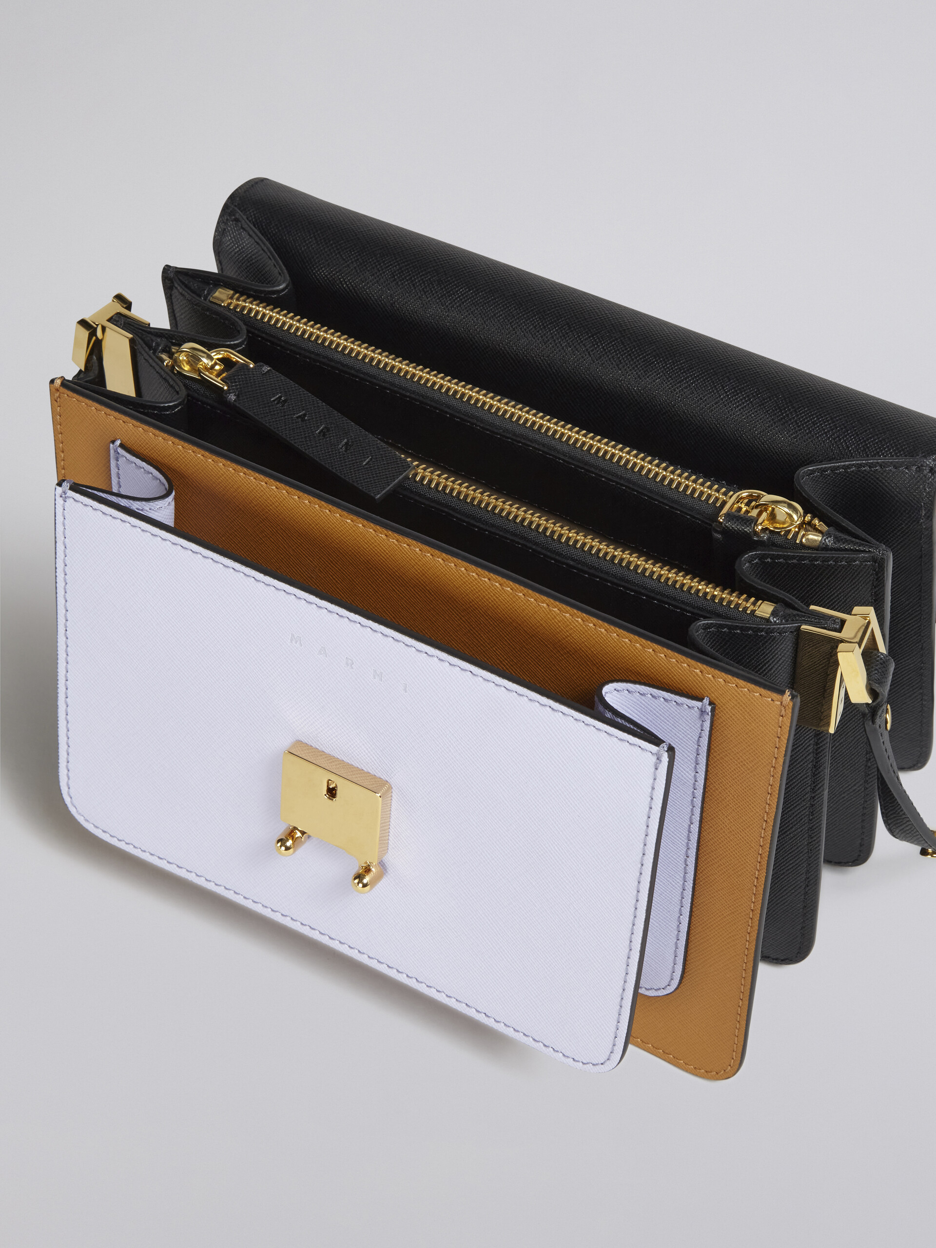 Marni Trunk Bag Medium in Light Lila Safiano Leather Curated at Jake and  Jones
