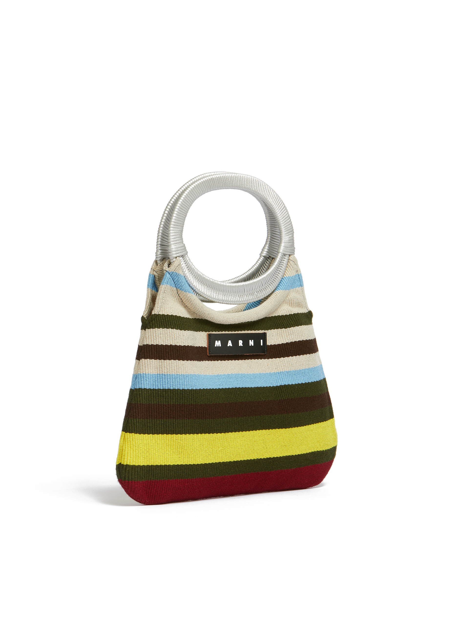 Borsa MARNI MARKET in cotone rigato multicolor - Borse - Image 2