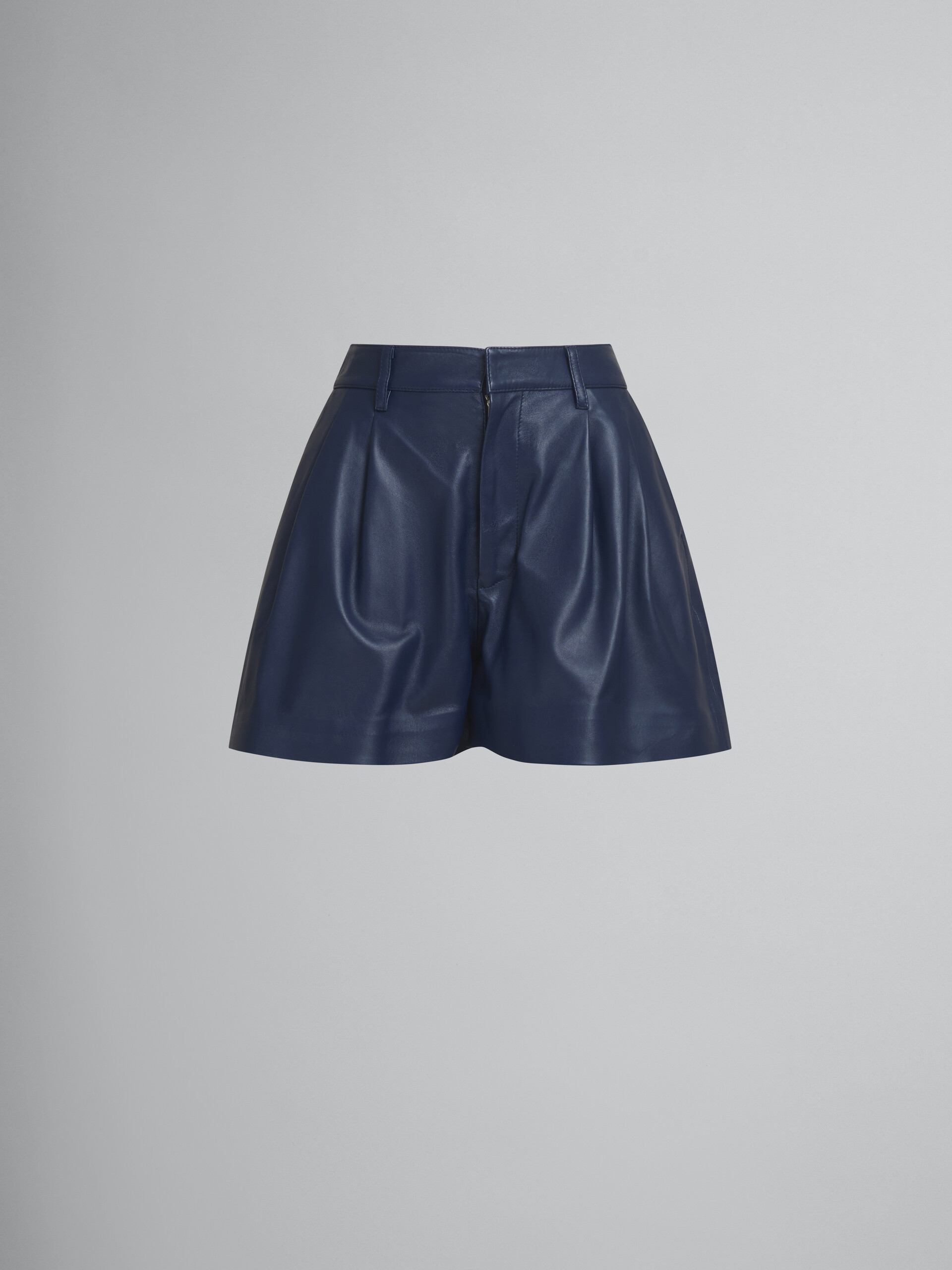 Short in nappa blu - Pantaloni - Image 1