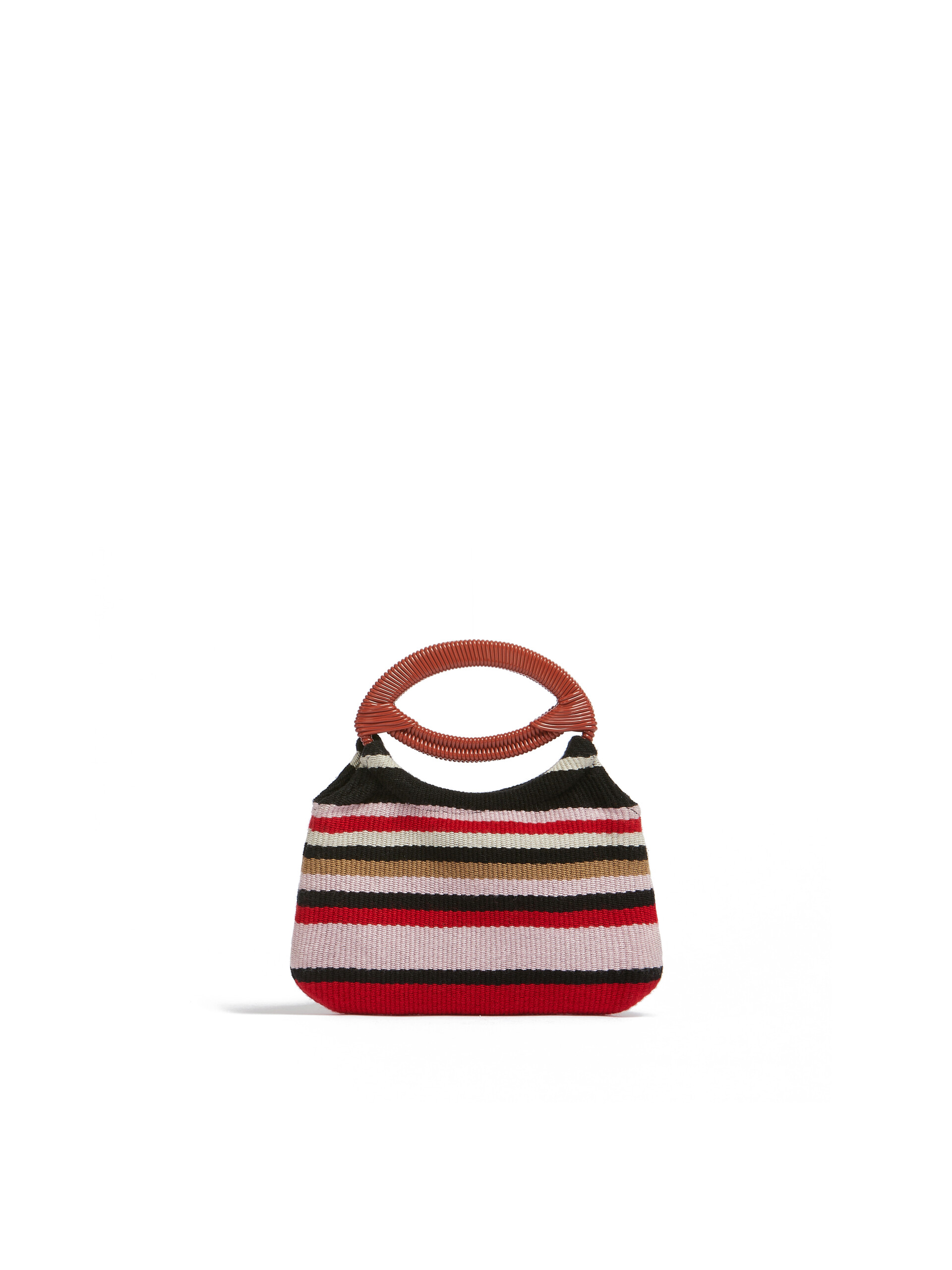 Red Striped Marni Market Mini Boat Bag