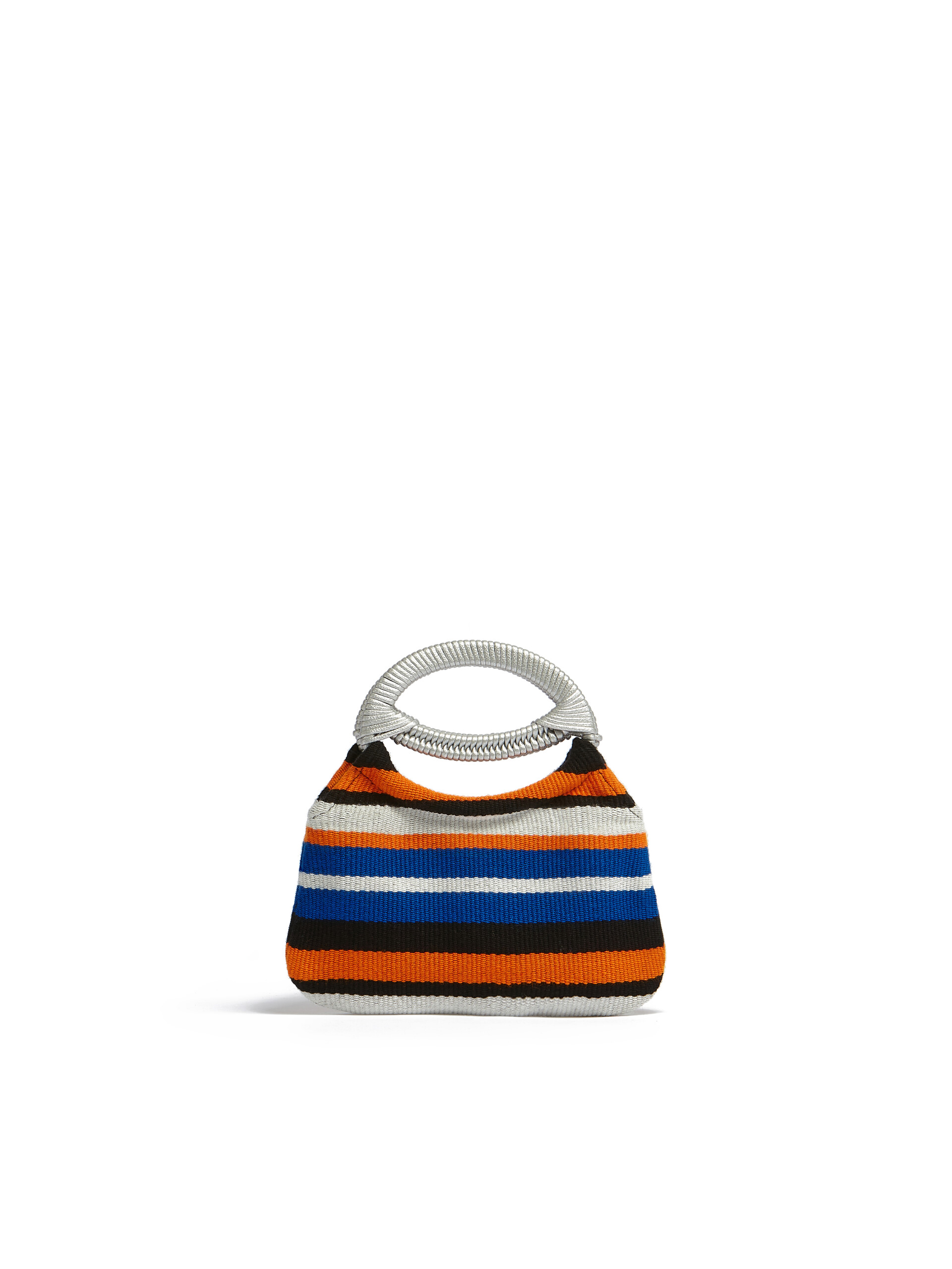 Orange Striped Marni Market Mini Boat Bag