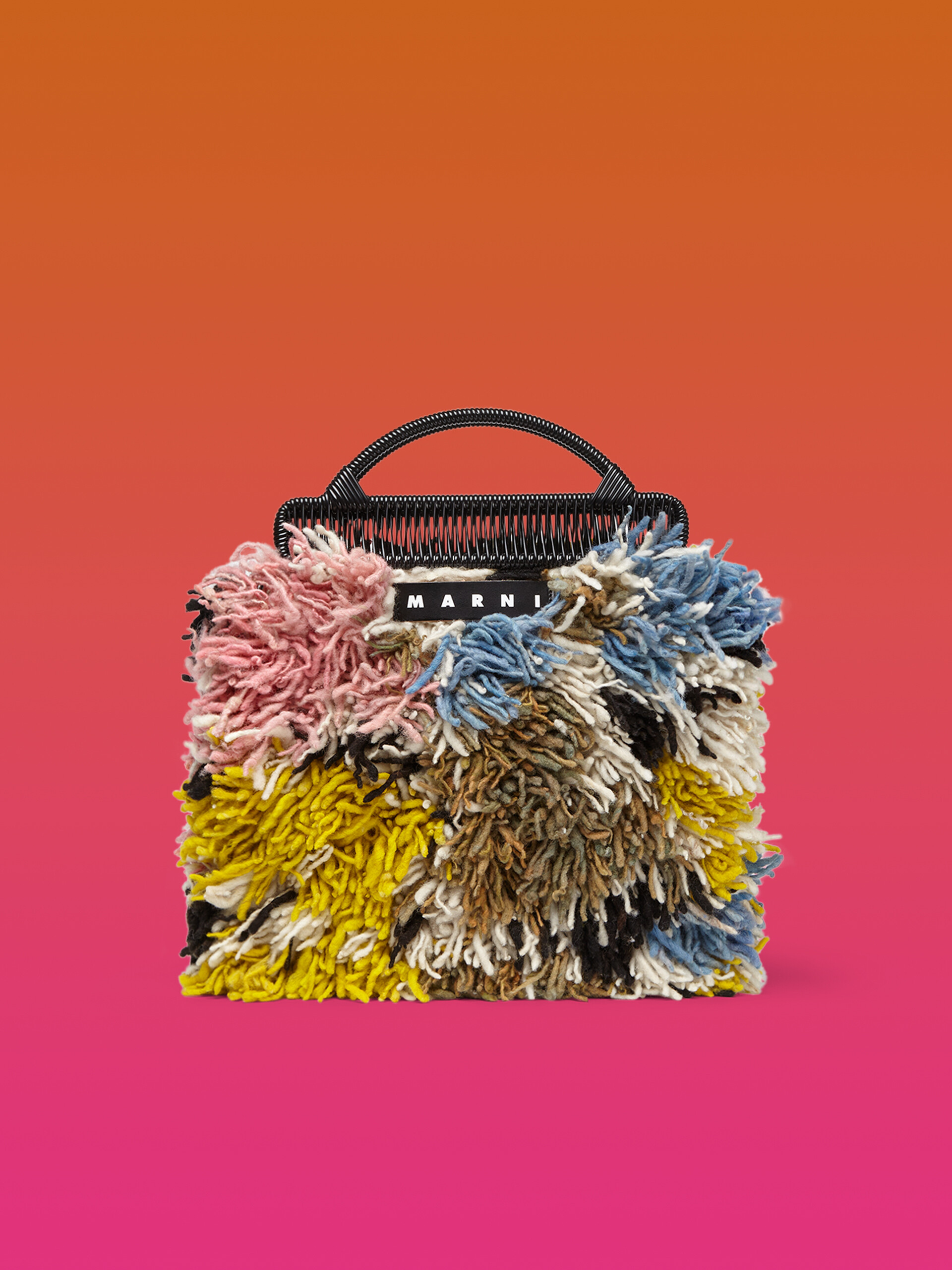 MARNI MARKET bag in multicolor long wool