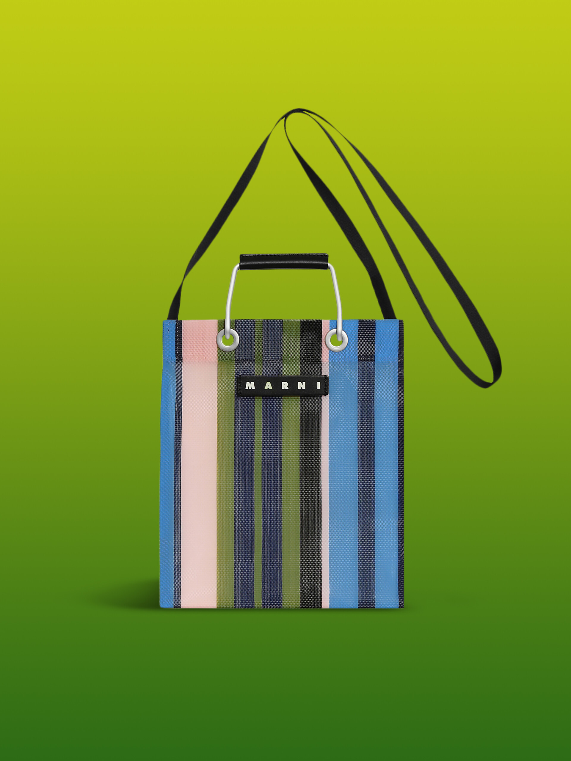 グリーンブルー(ターコイズ) MARNI MARKET STRIPE MINI SHOULDER BAG | Marni