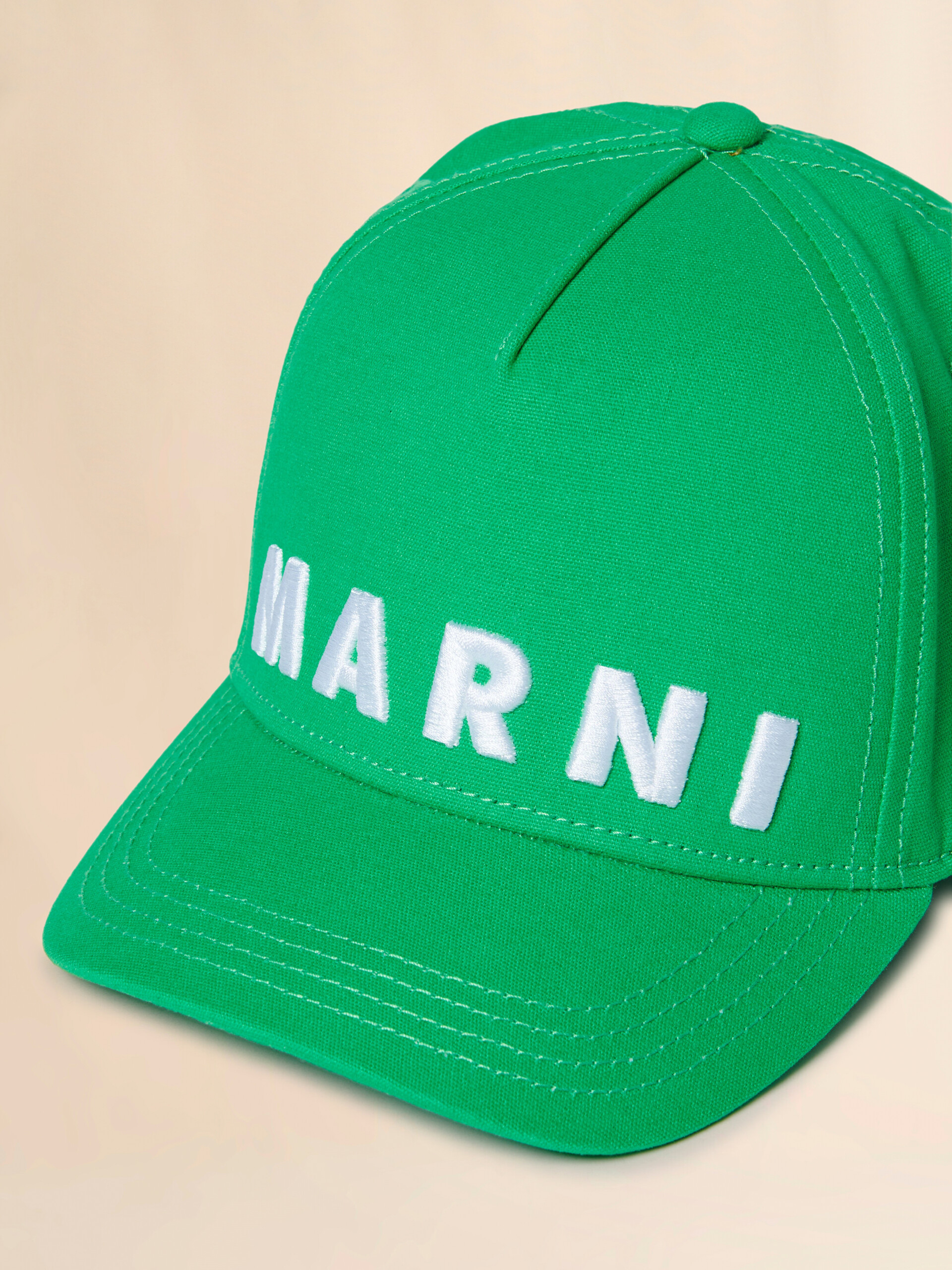 Cappello da baseball in gabardina verde - Cappello - Image 3