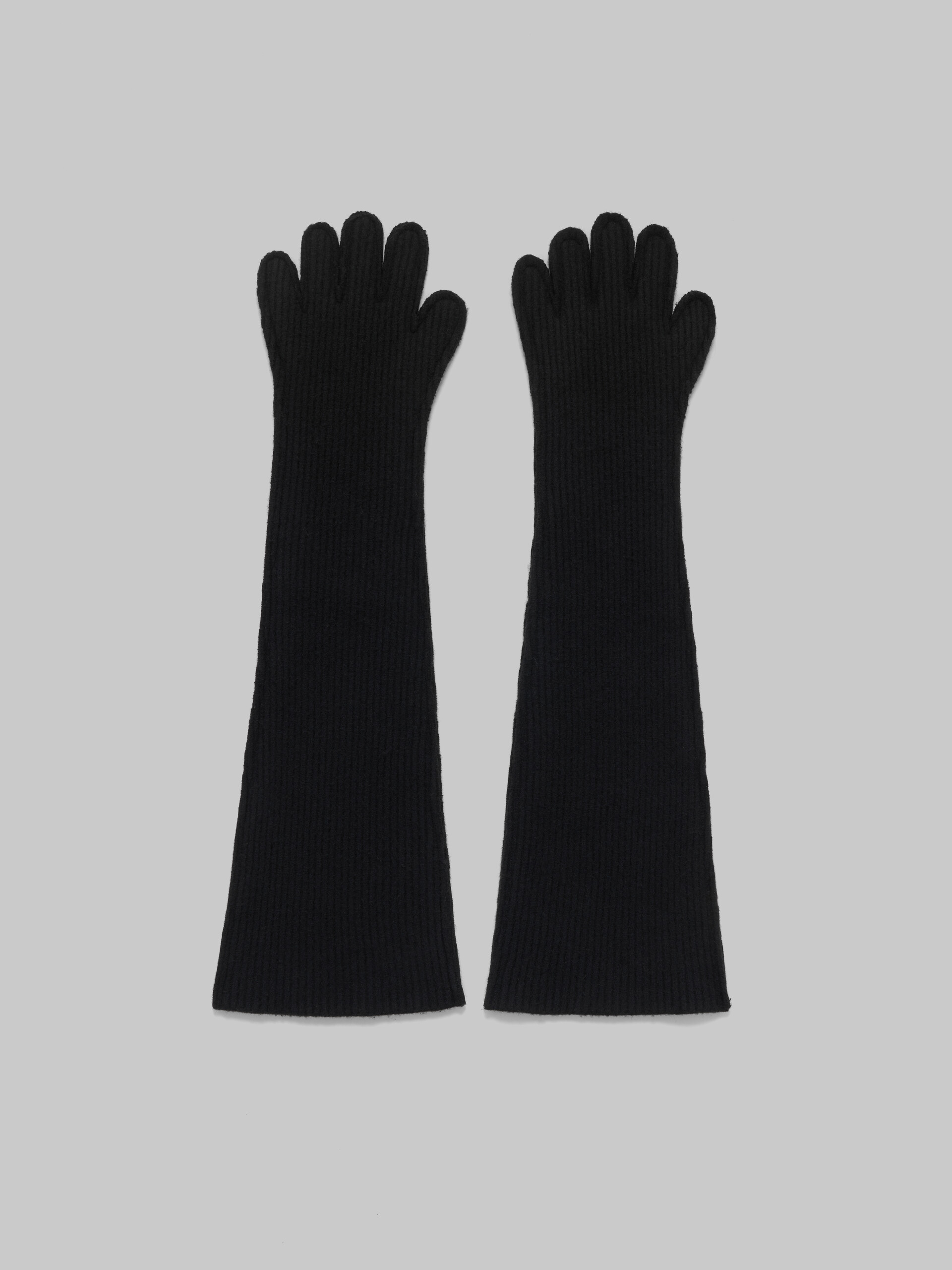 Oversized black wool gloves | Marni