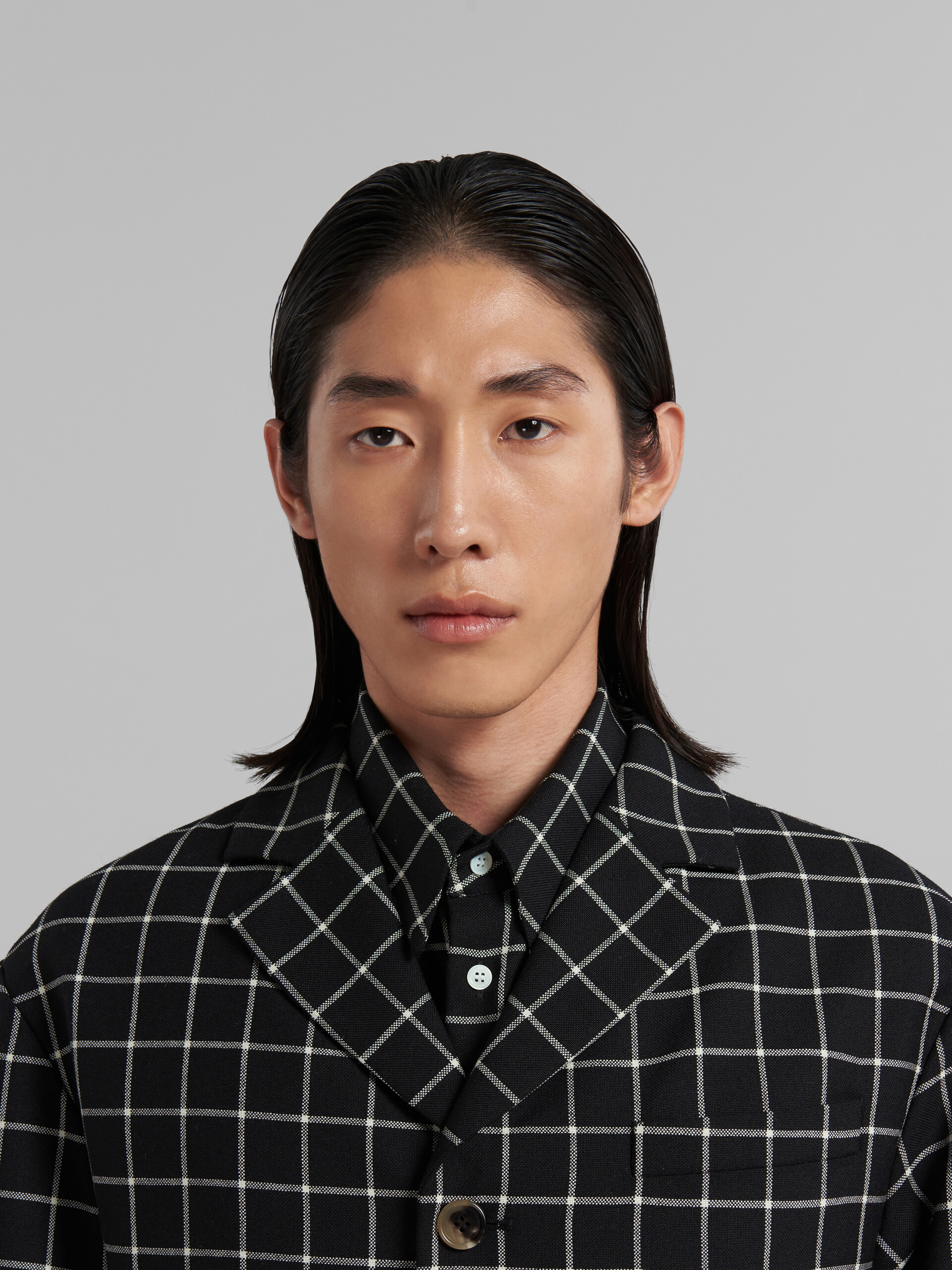 Marni Black Speckled Herringbone Jacket