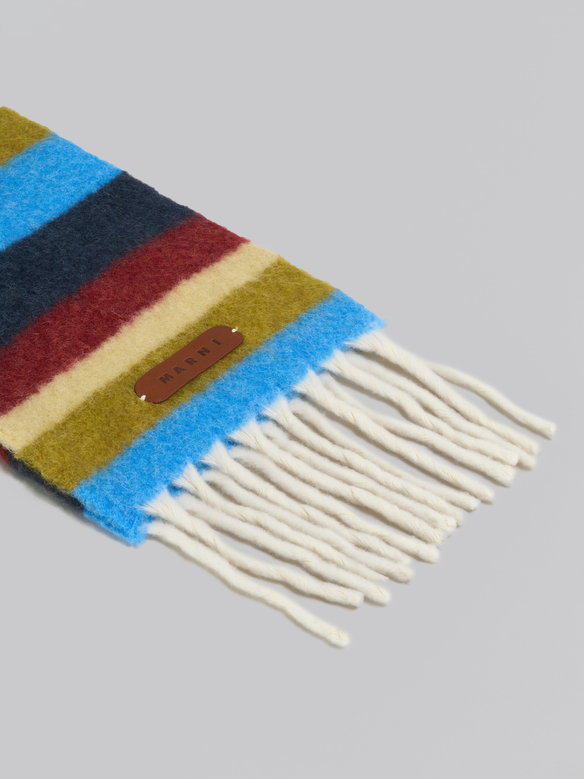 Marni Blue Brushed Alpaca Scarf