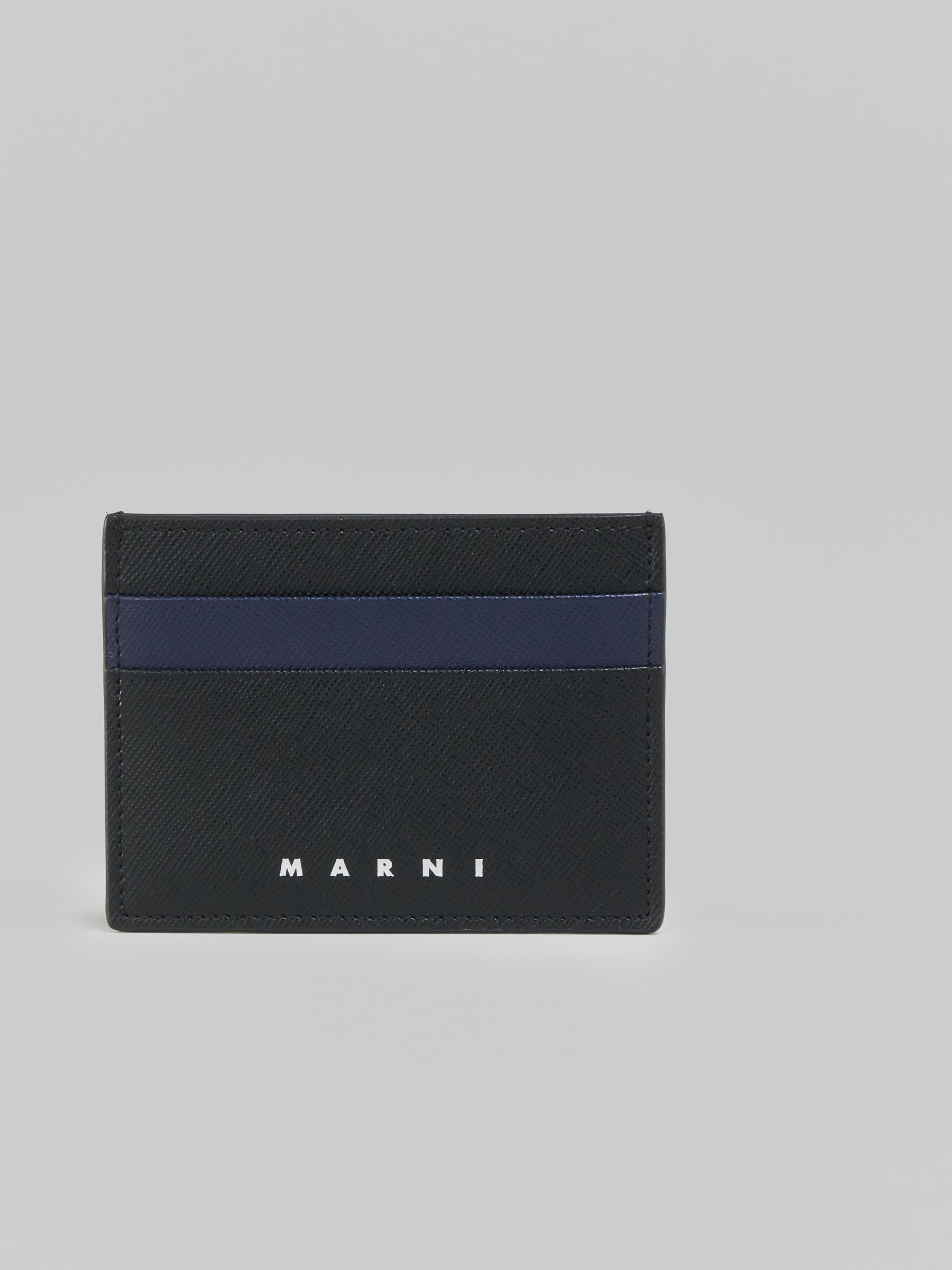 ブラック、ブルー サフィアーノレザー製カードケース | Marni