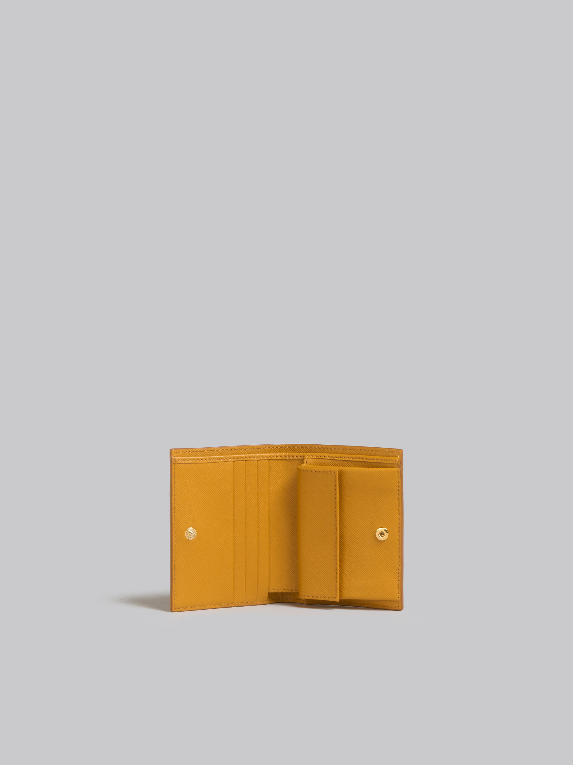 オレンジ サフィアーノレザー製二つ折りウォレット | Marni