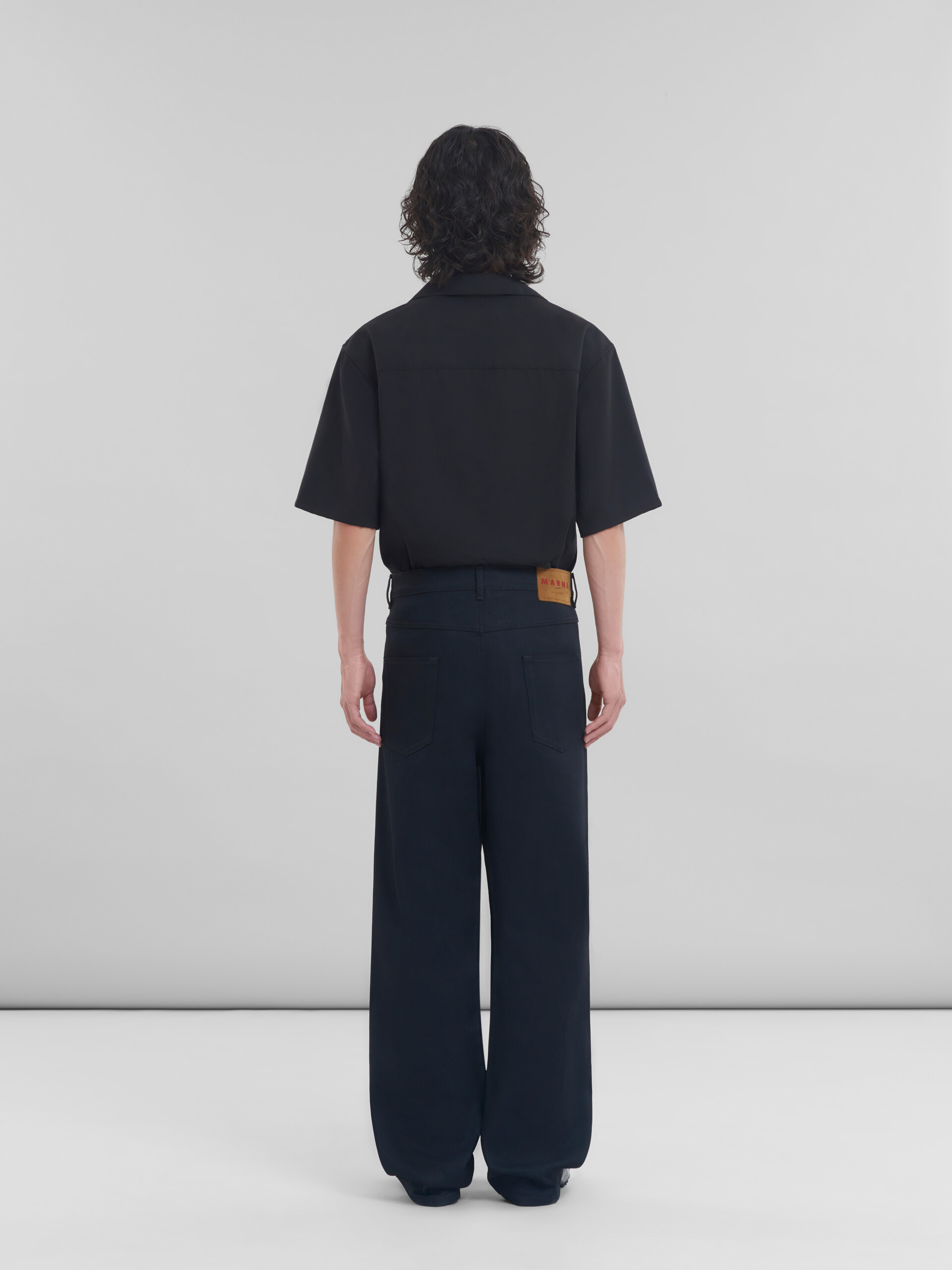 Black denim wide-leg jeans - Pants - Image 3