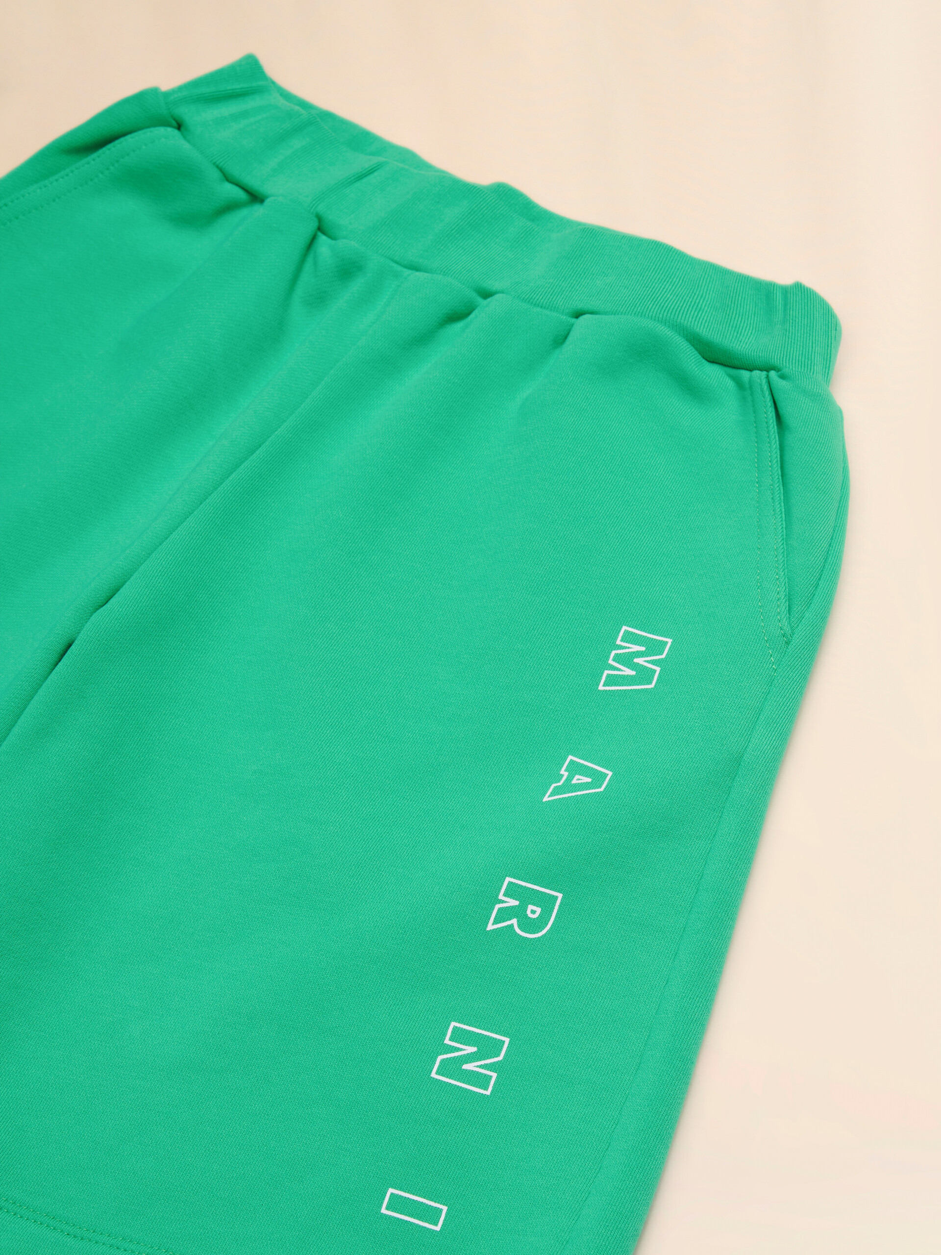 Shorts in felpa verde con logo - Pantaloni - Image 3