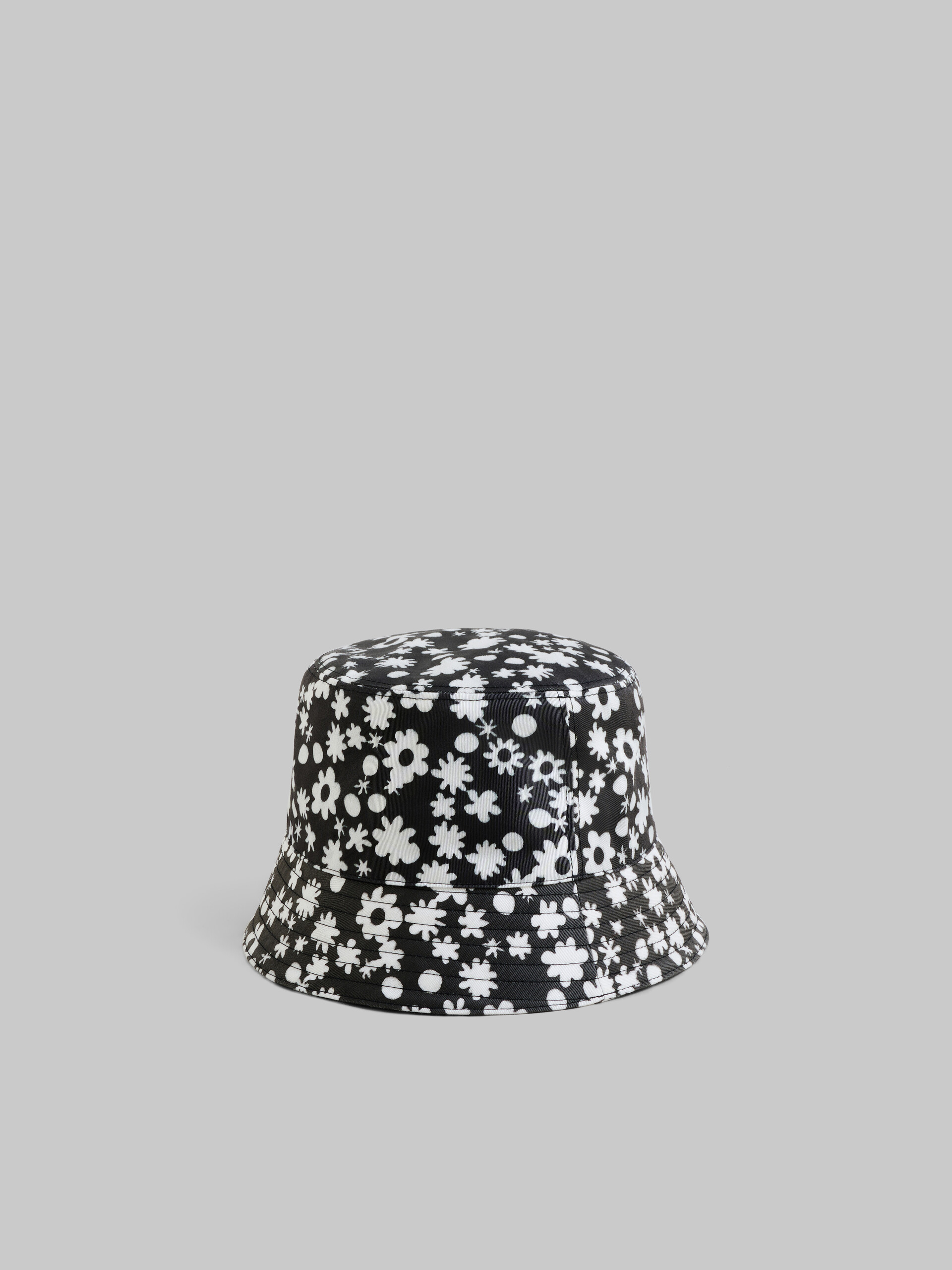 Cappello bucket in cotone con motivo Pop Fields bianco e nero - Cappelli - Image 3