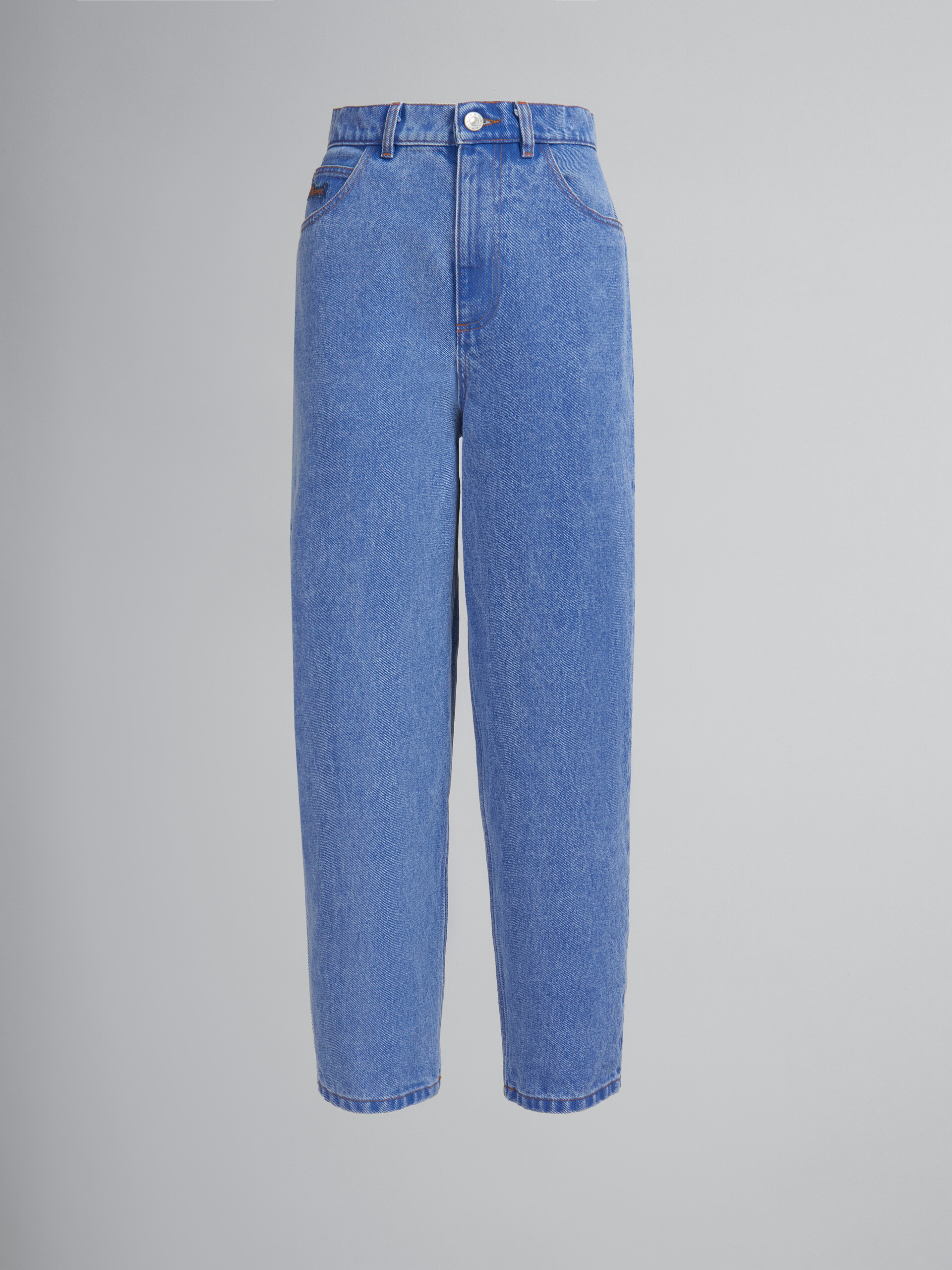 Jeans carrot in denim biologico blu - Pantaloni - Image 1