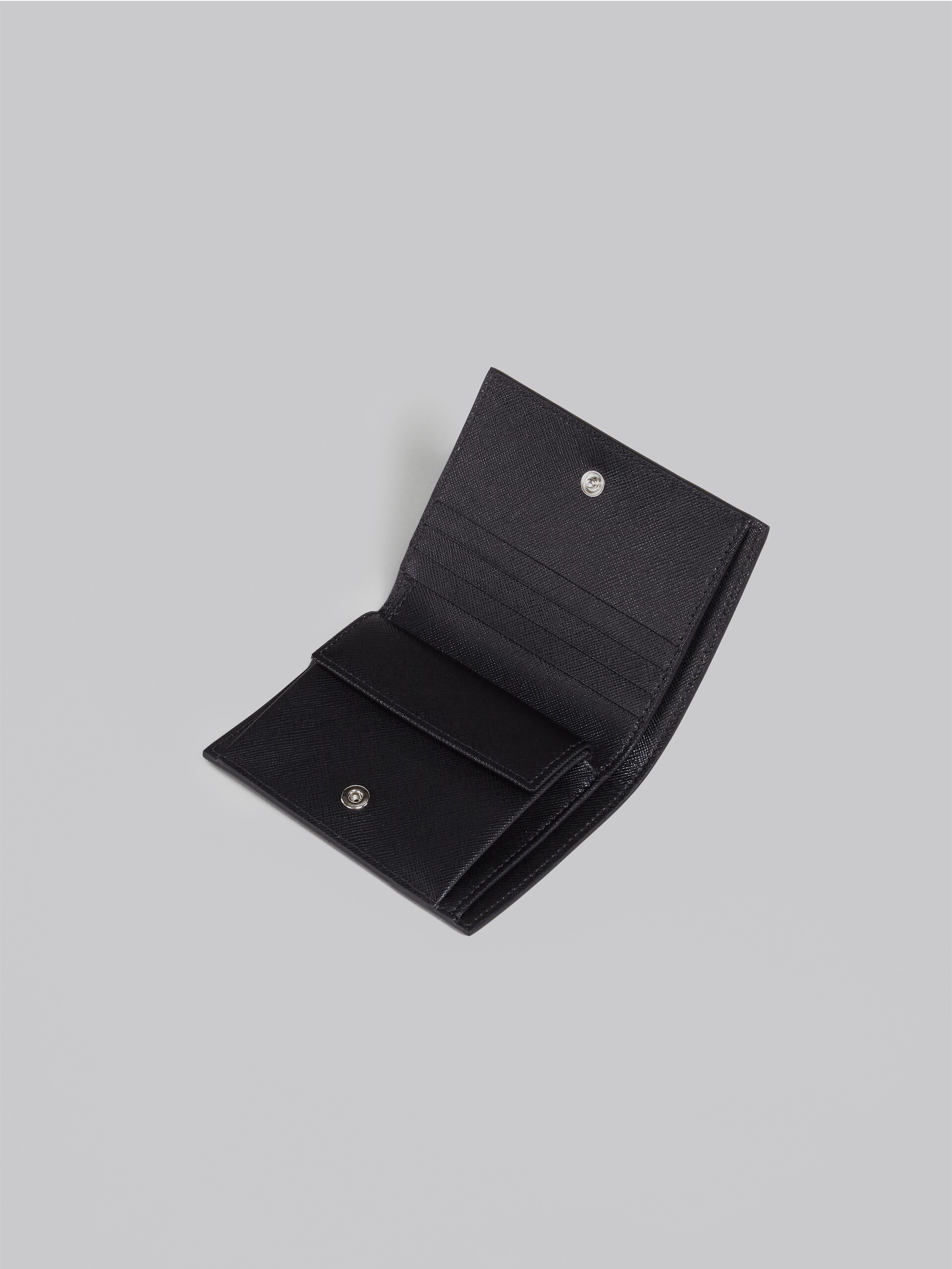 Saint Laurent Black vertical bi-fold wallet