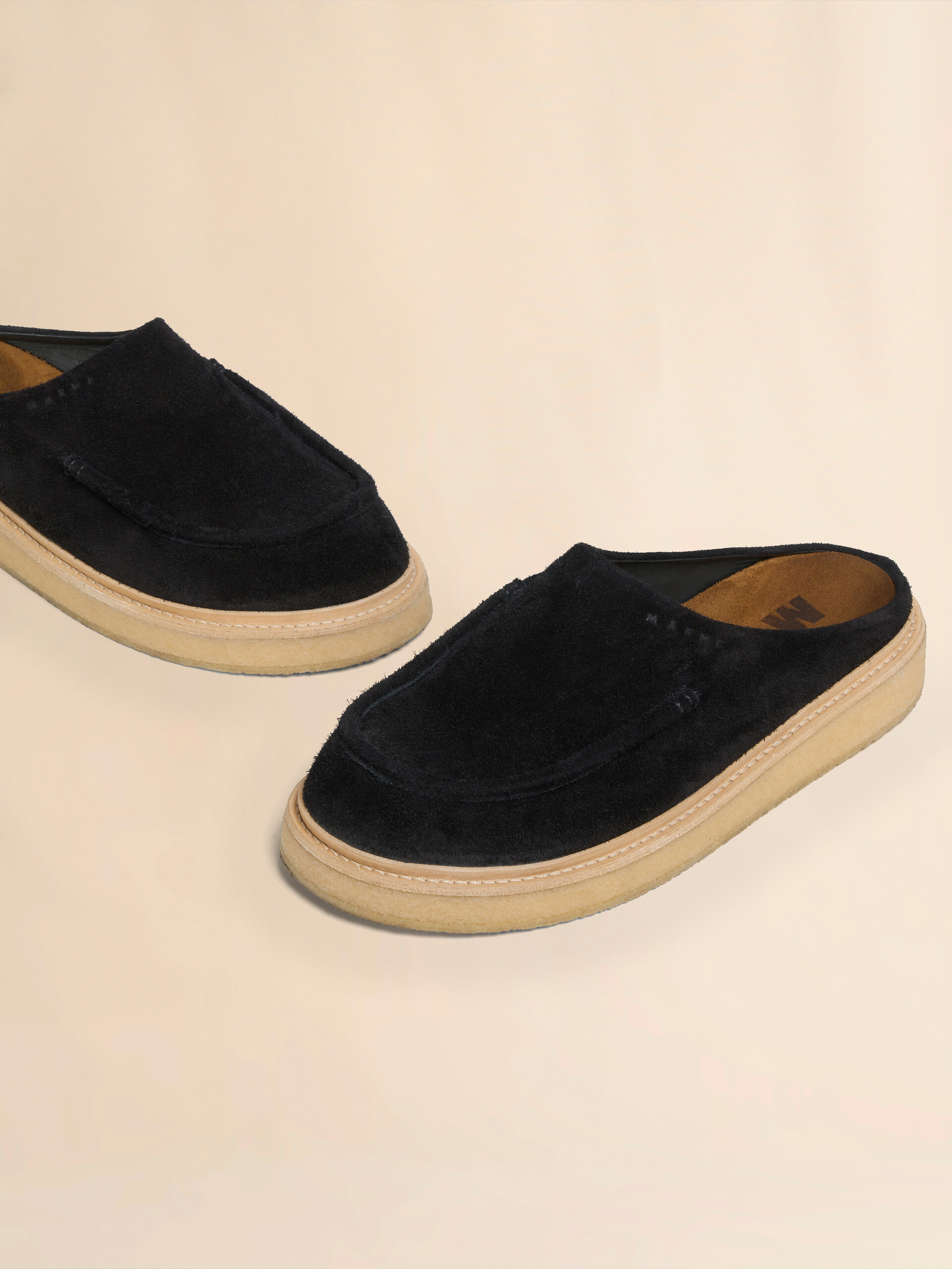 Sabot in suede marrone con suola in para - Zoccoli - Image 5