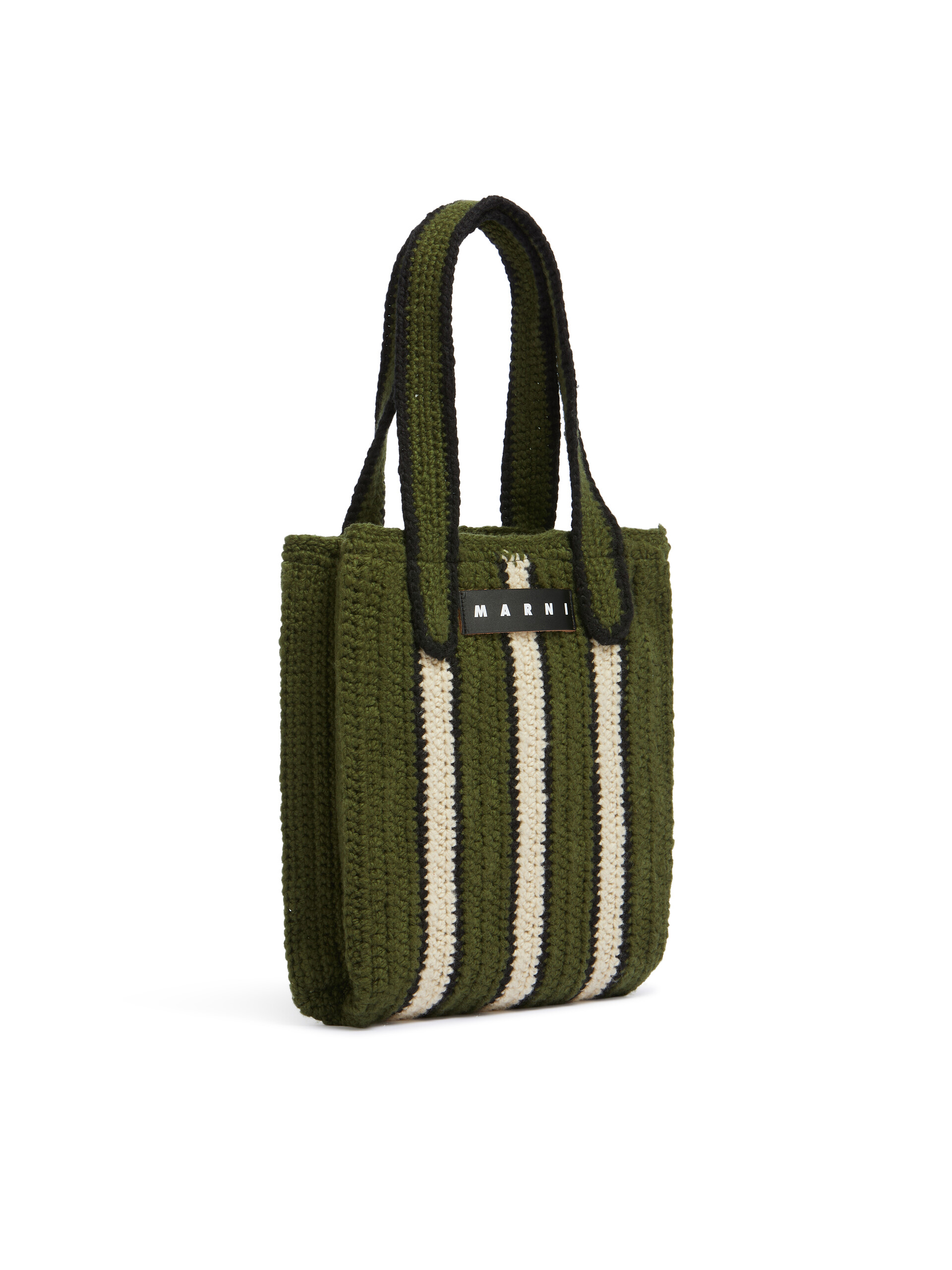 Green striped Marni Market Woolly shopper | Marni